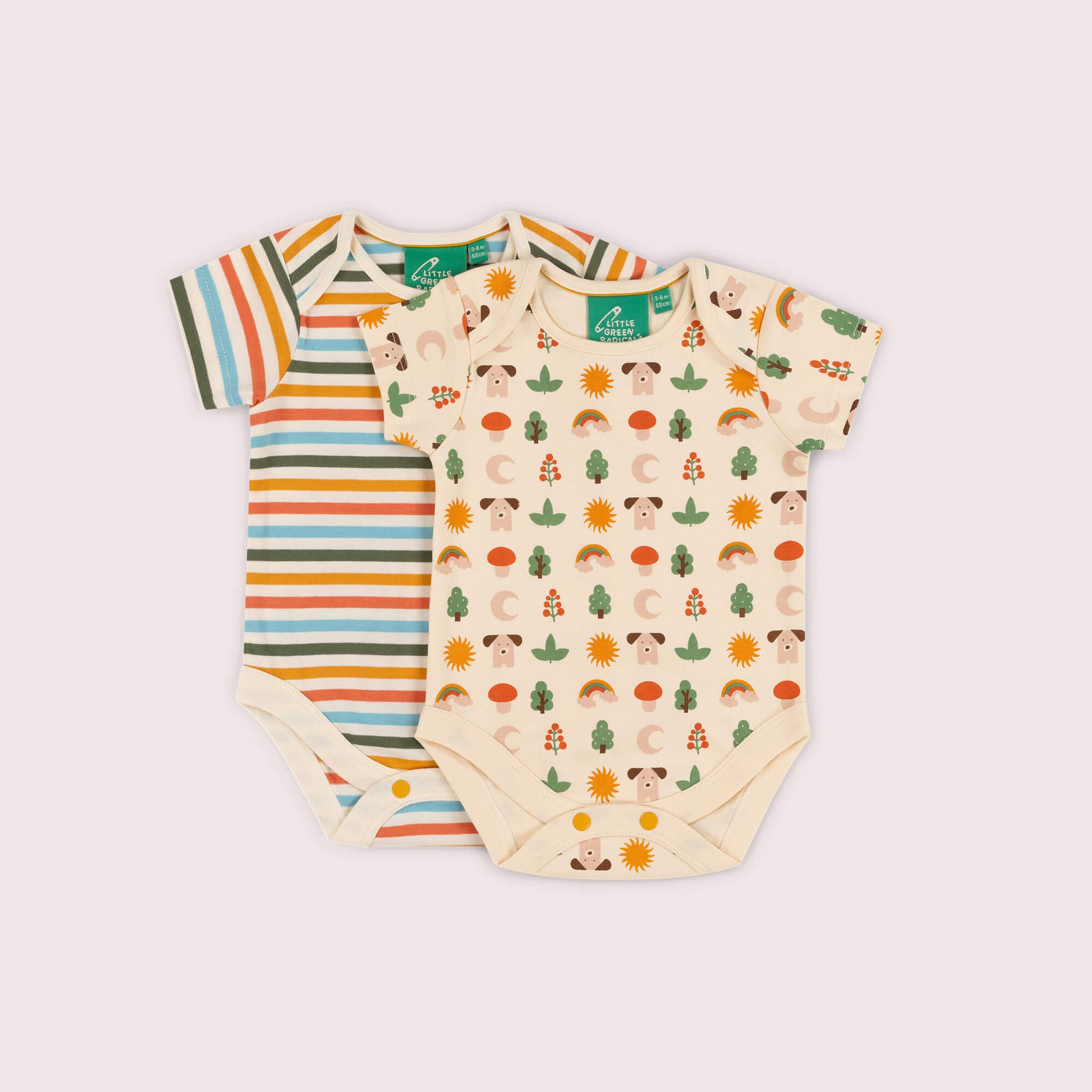 Nature Days Organic Baby Bodysuit 2 Pack Multi / 18-24m