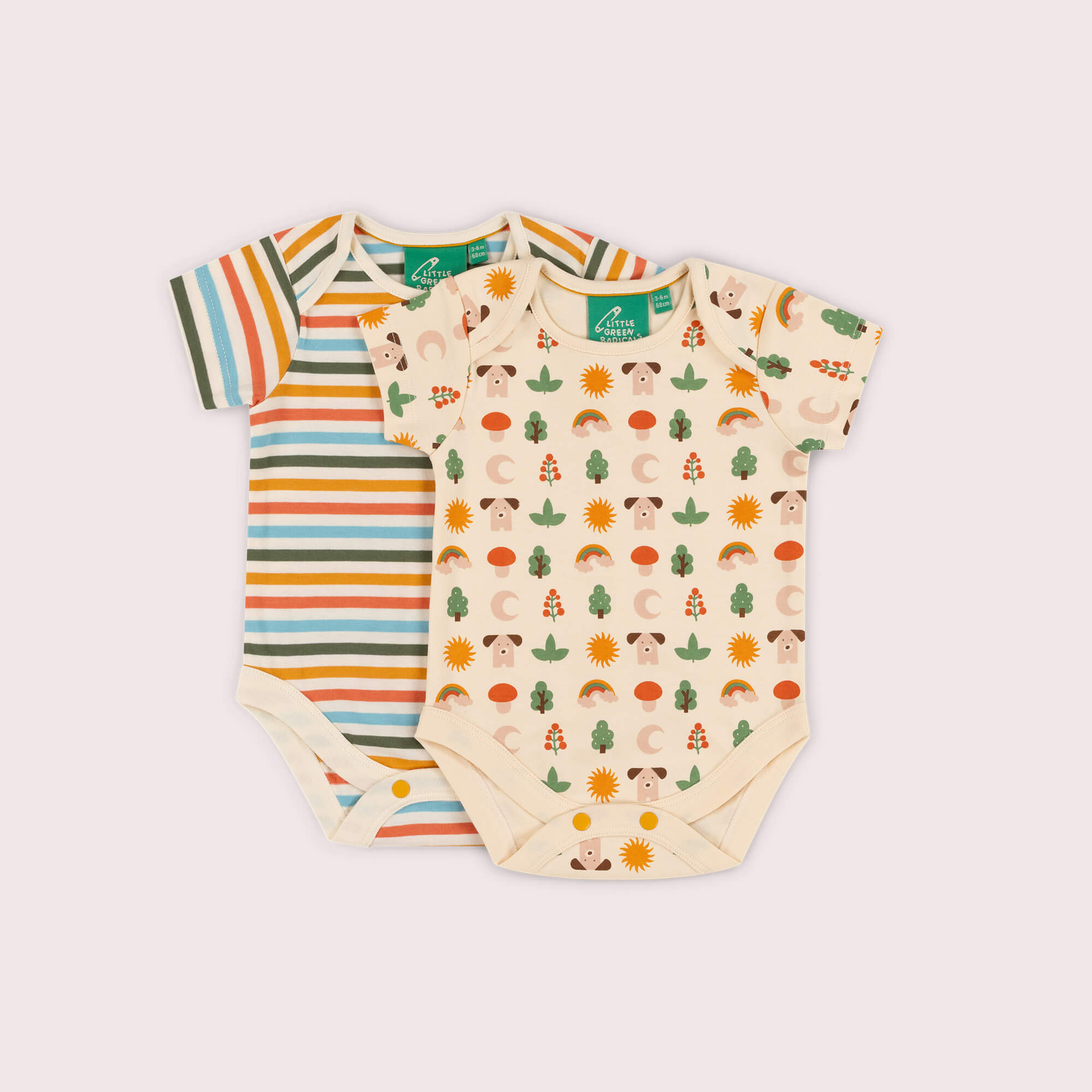 Nature Days Organic Baby Bodysuit 2 Pack Multi / 18-24m