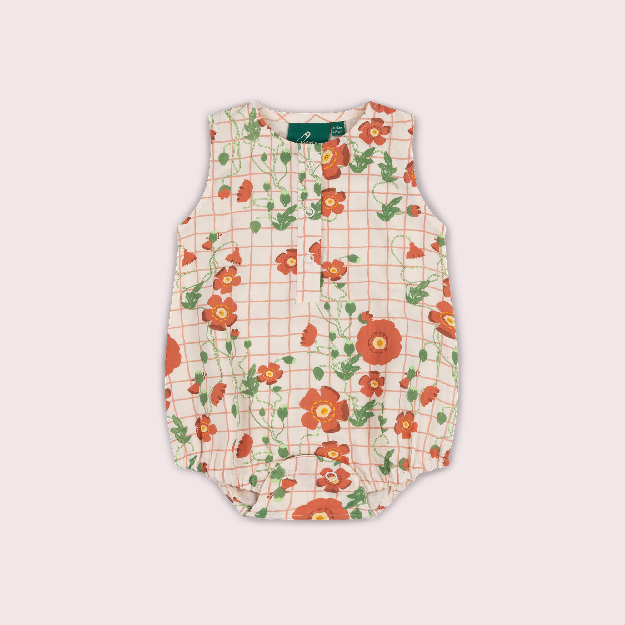 Cream Wild Poppies Bubble Body Cream / 18-24m