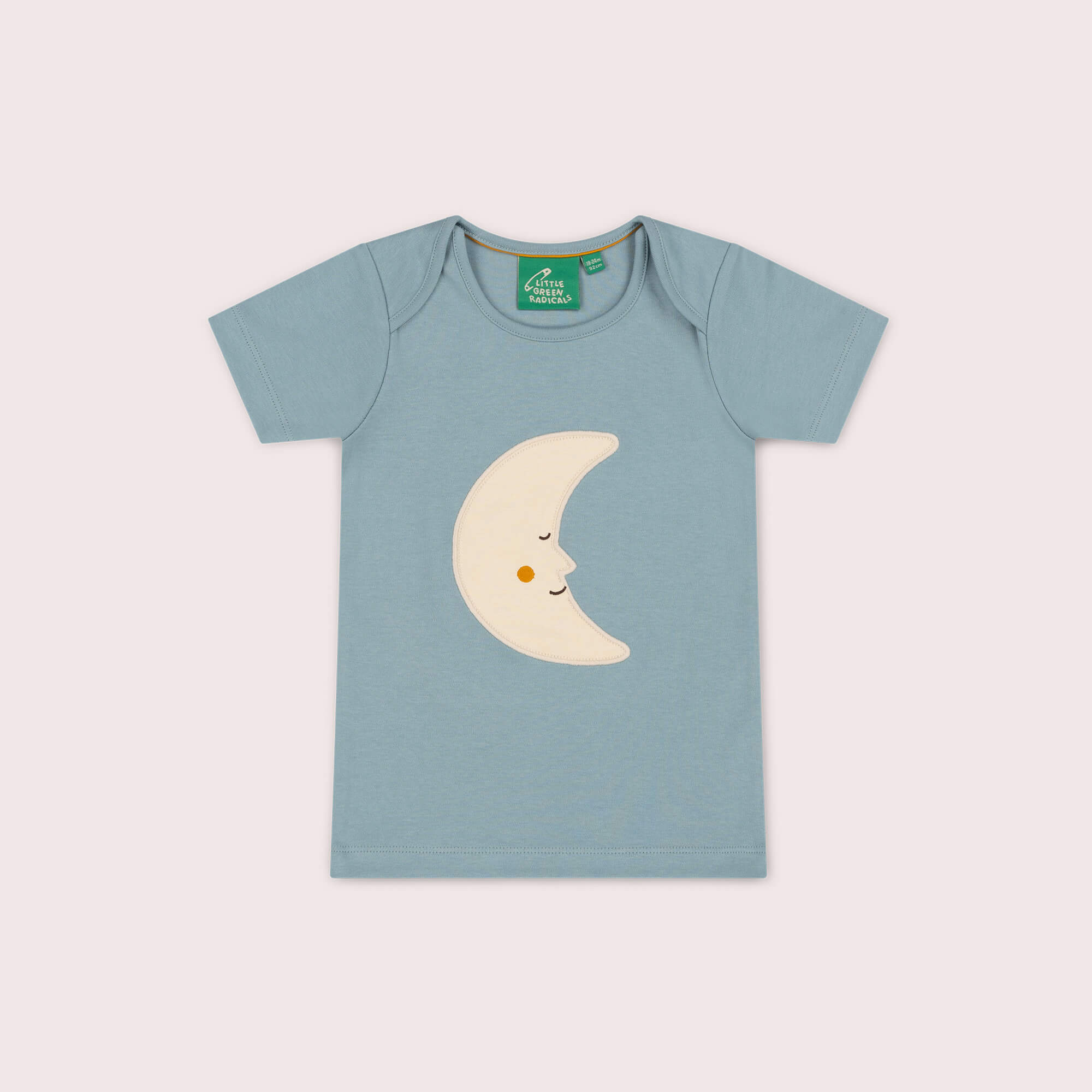 Big Moon Applique Short Sleeve T Shirt Blue / 4-5y