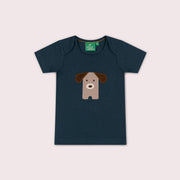 Paws Applique Organic Short Sleeve T Shirt Green / 4-5y