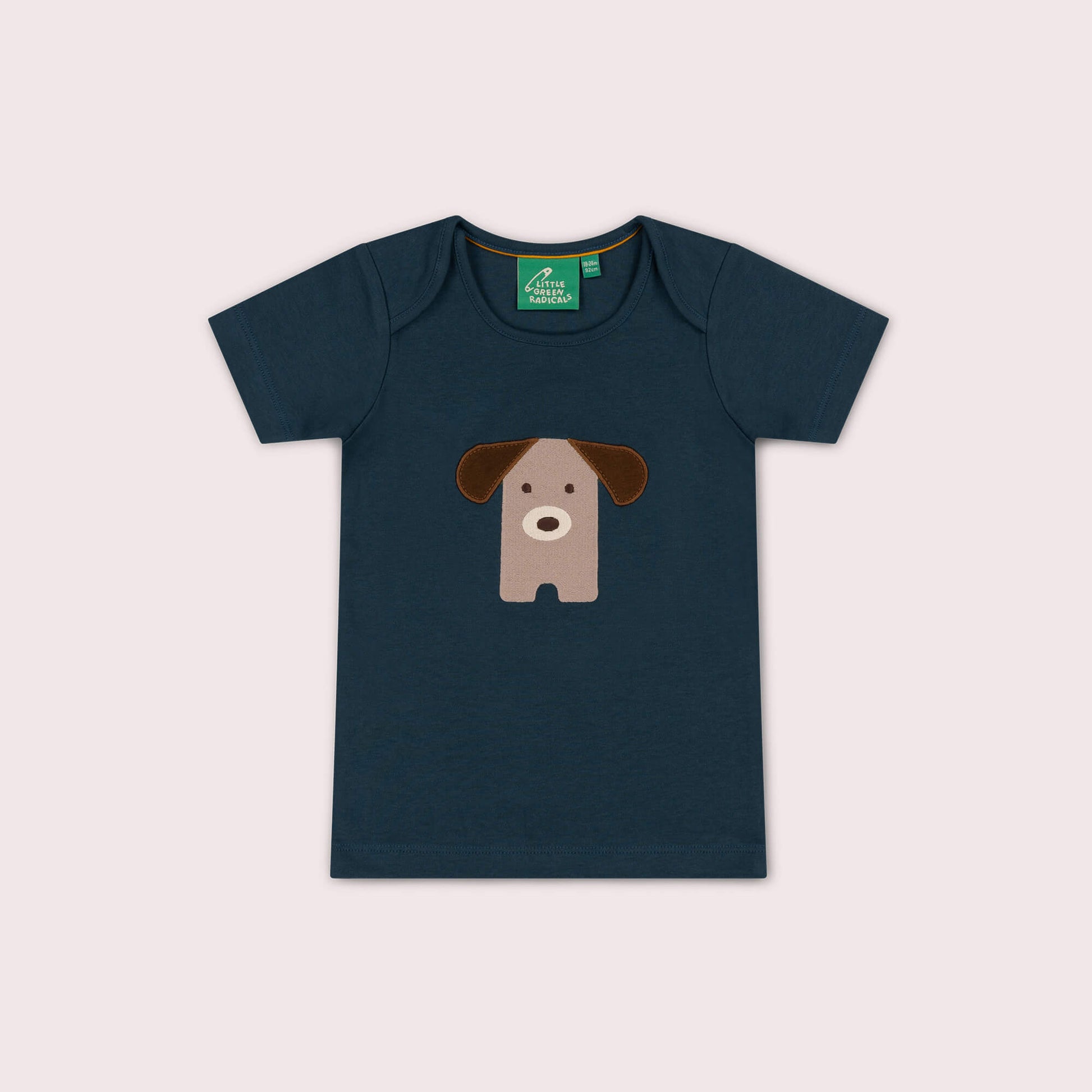 Paws Applique Organic Short Sleeve T Shirt Green / 4-5y