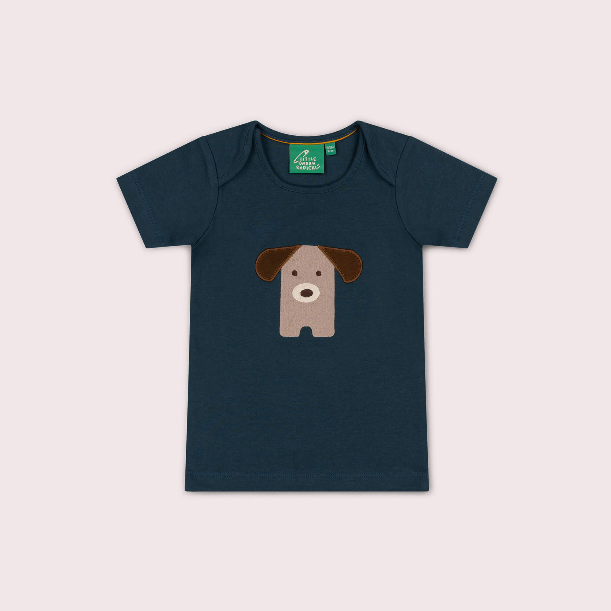 Paws Applique Organic Short Sleeve T Shirt Green / 4-5y