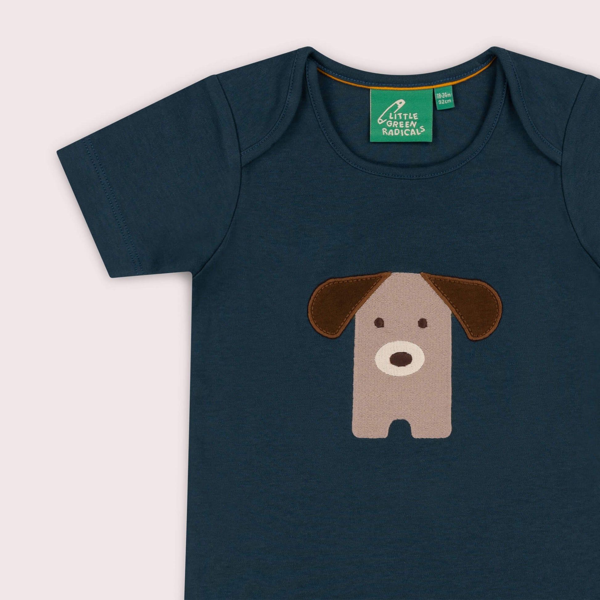 Paws Applique Organic Short Sleeve T Shirt Green / 4-5y