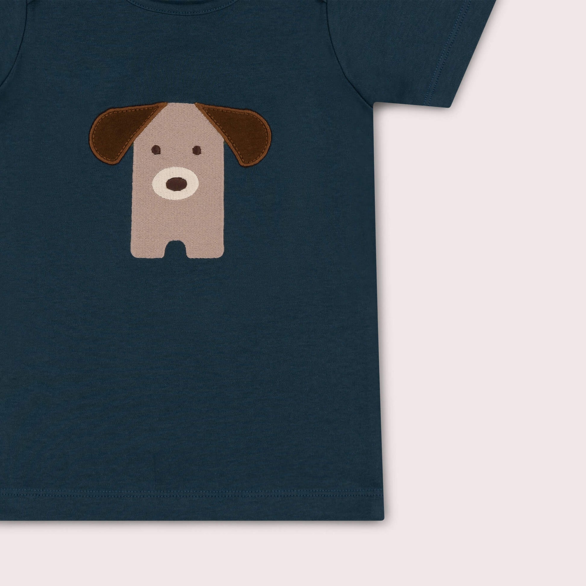 Paws Applique Organic Short Sleeve T Shirt Green / 4-5y