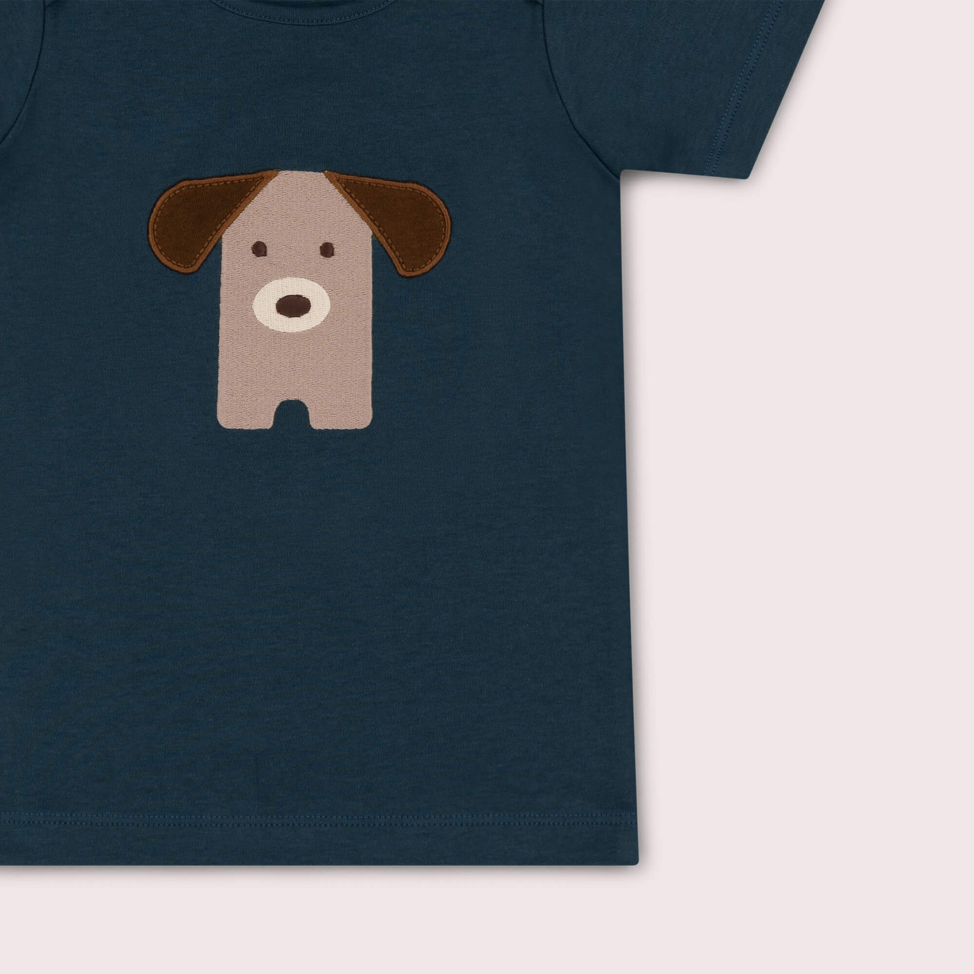 Paws Applique Organic Short Sleeve T Shirt Green / 4-5y