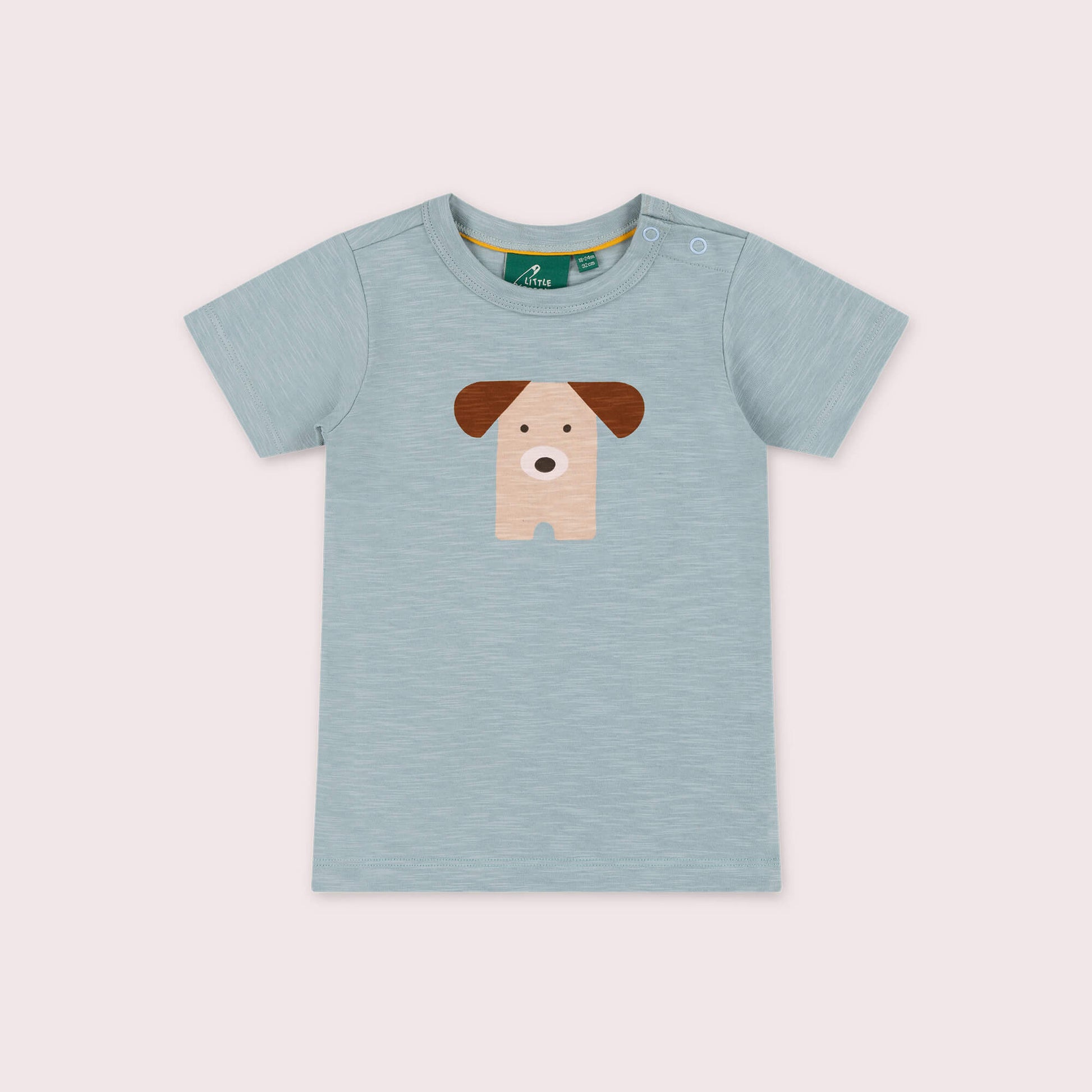 Little Dog Short Sleeve Popper T Shirt Blue / 7-8y