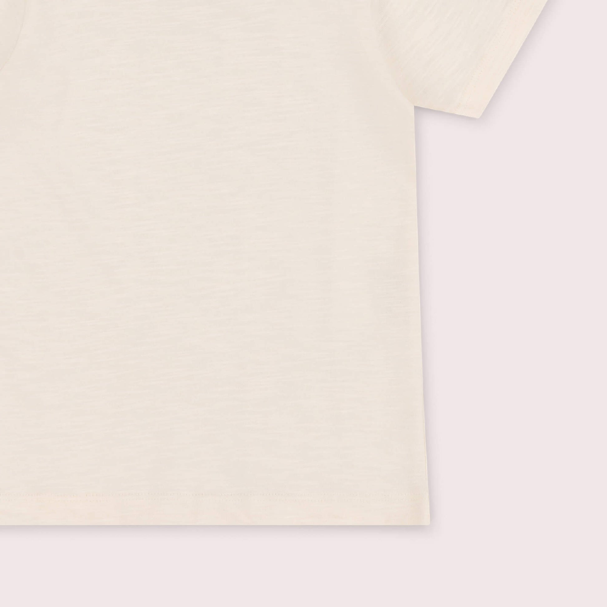Cream Short Sleeve Popper T Shirt Cream / 7-8y