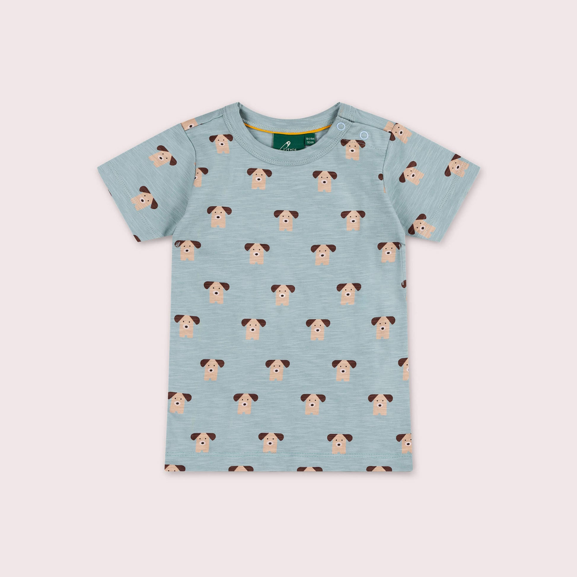Paws Short Sleeve Popper T Shirt Blue / 7-8y