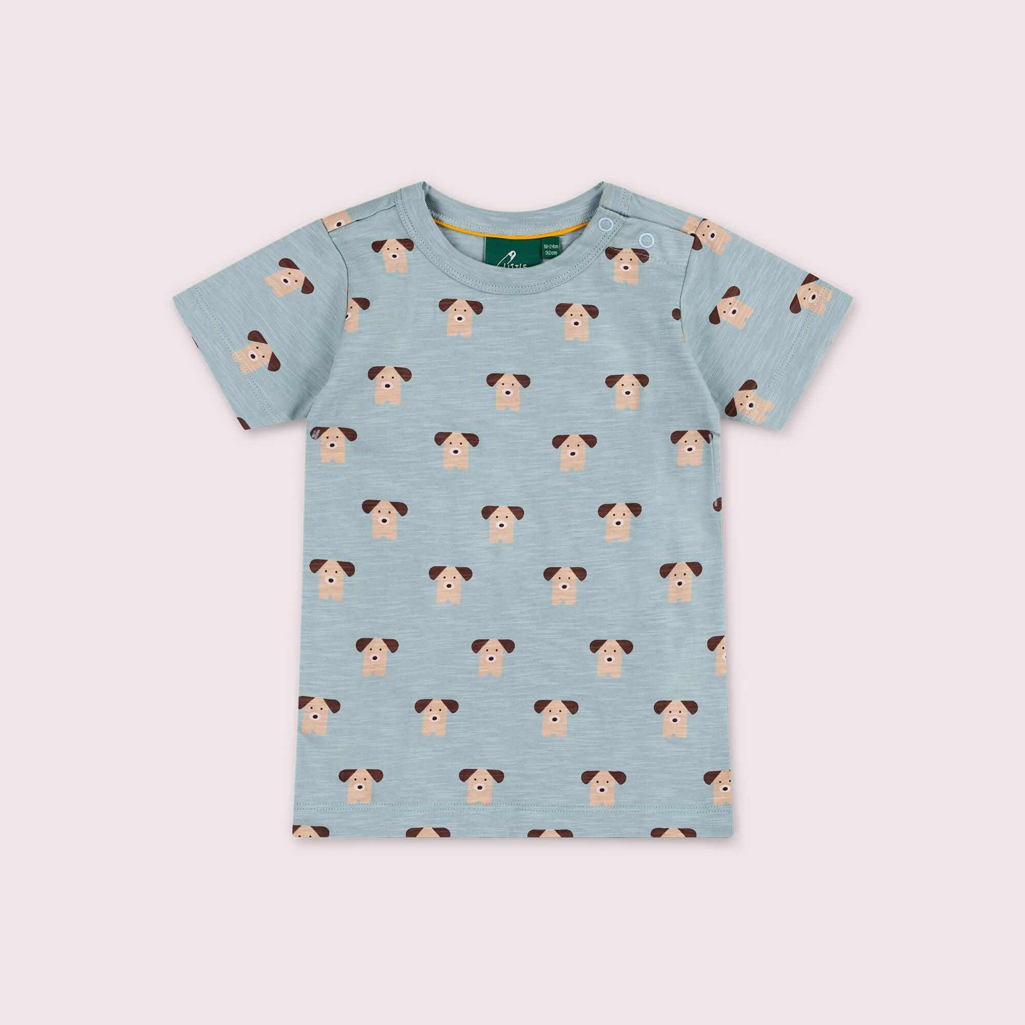 Paws Short Sleeve Popper T Shirt Blue / 7-8y