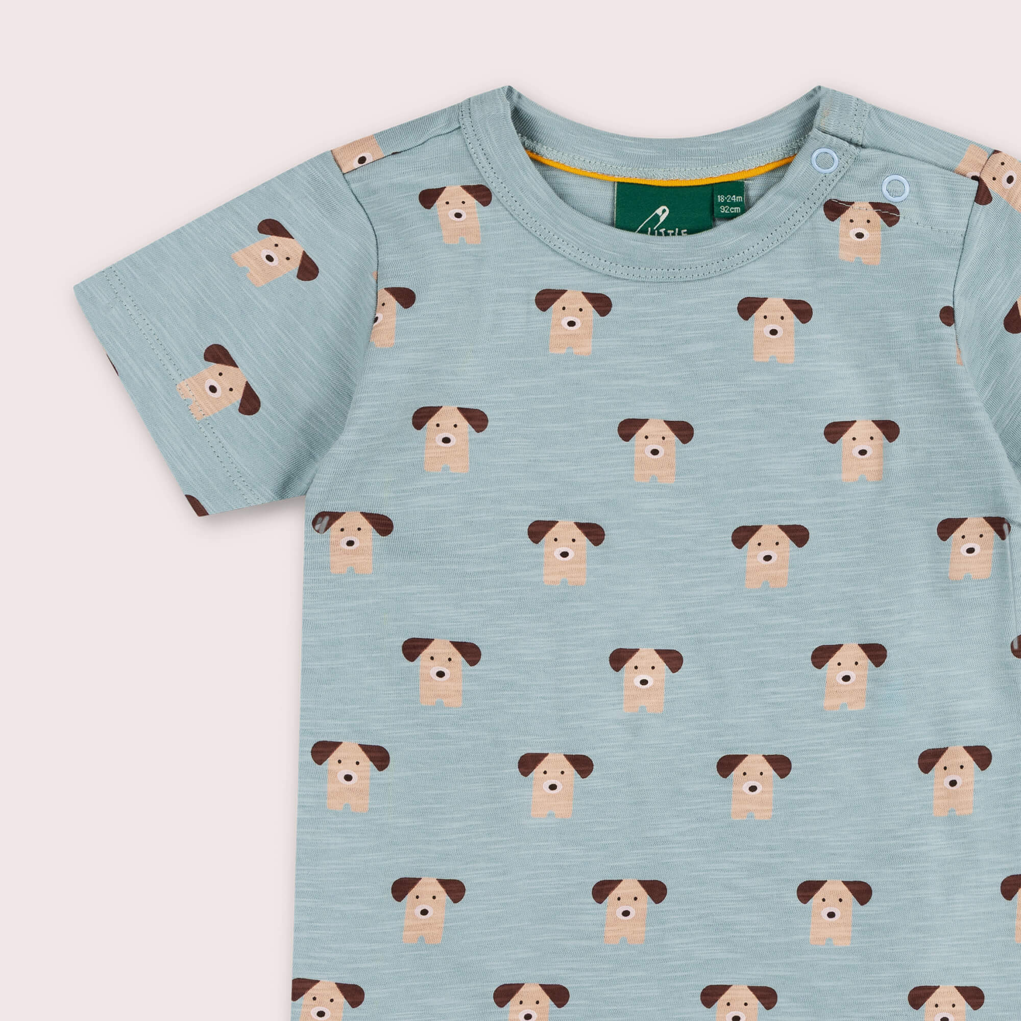 Paws Short Sleeve Popper T Shirt Blue / 7-8y