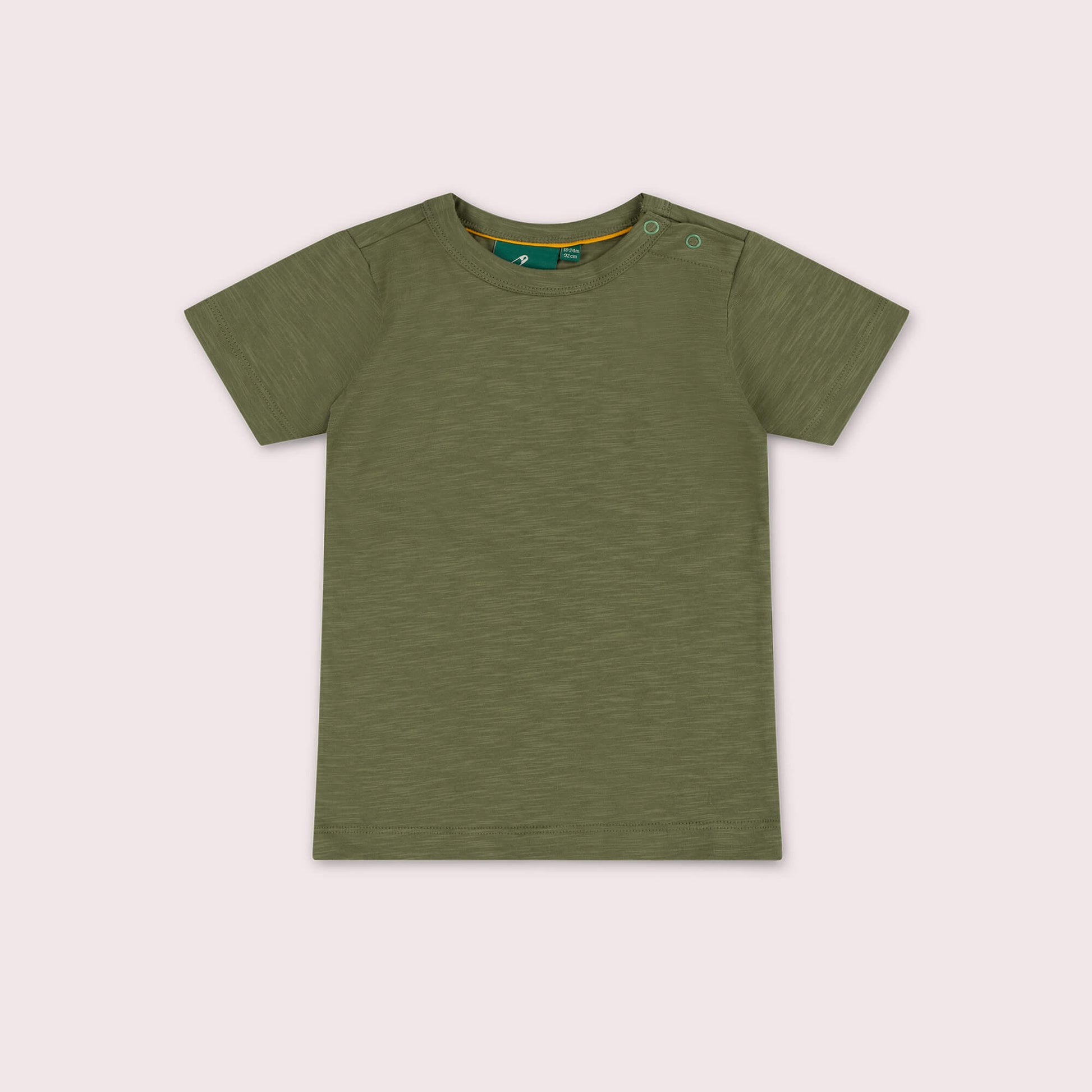 Chive Short Sleeve Popper T Shirt Green / 7-8y