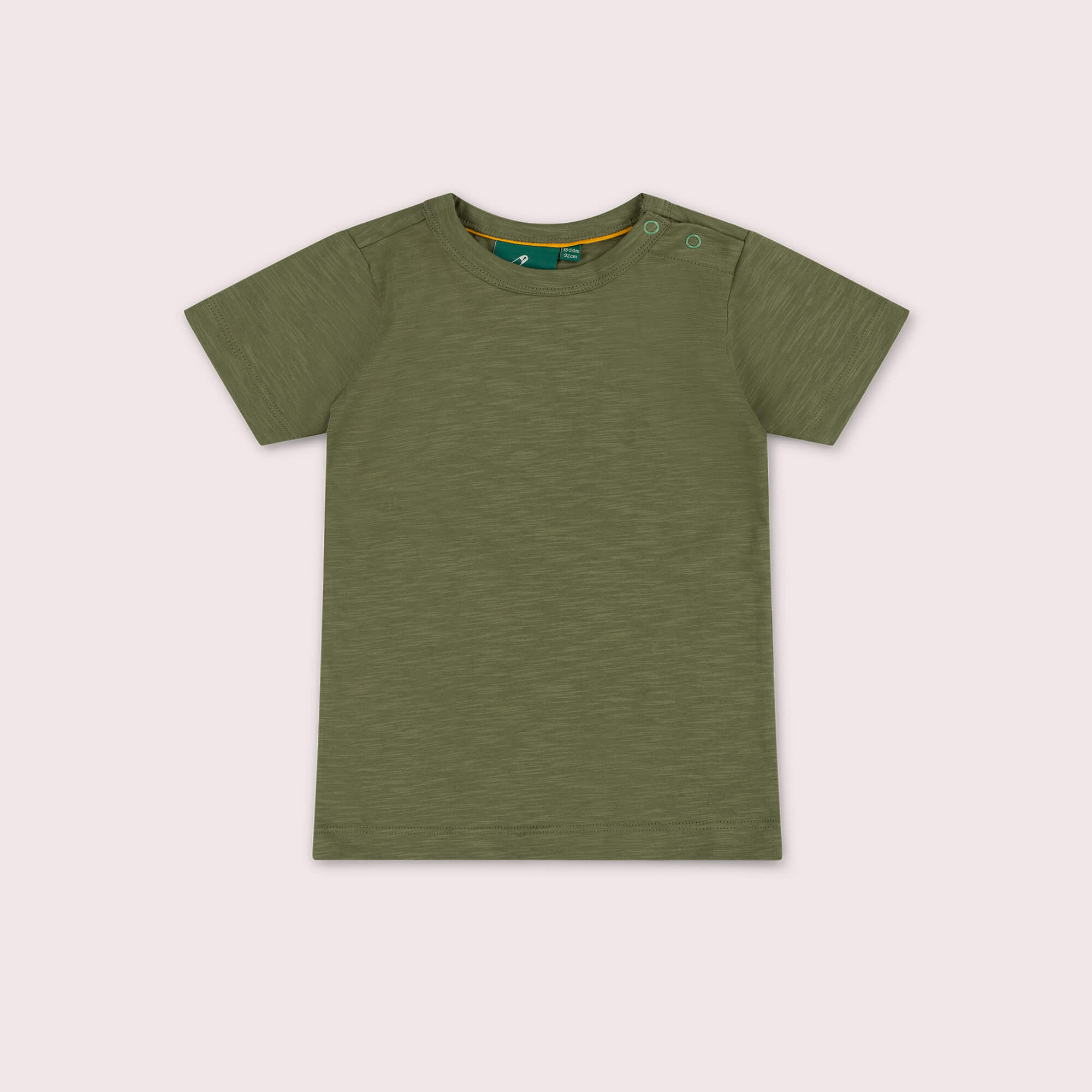 Chive Short Sleeve Popper T Shirt Green / 7-8y