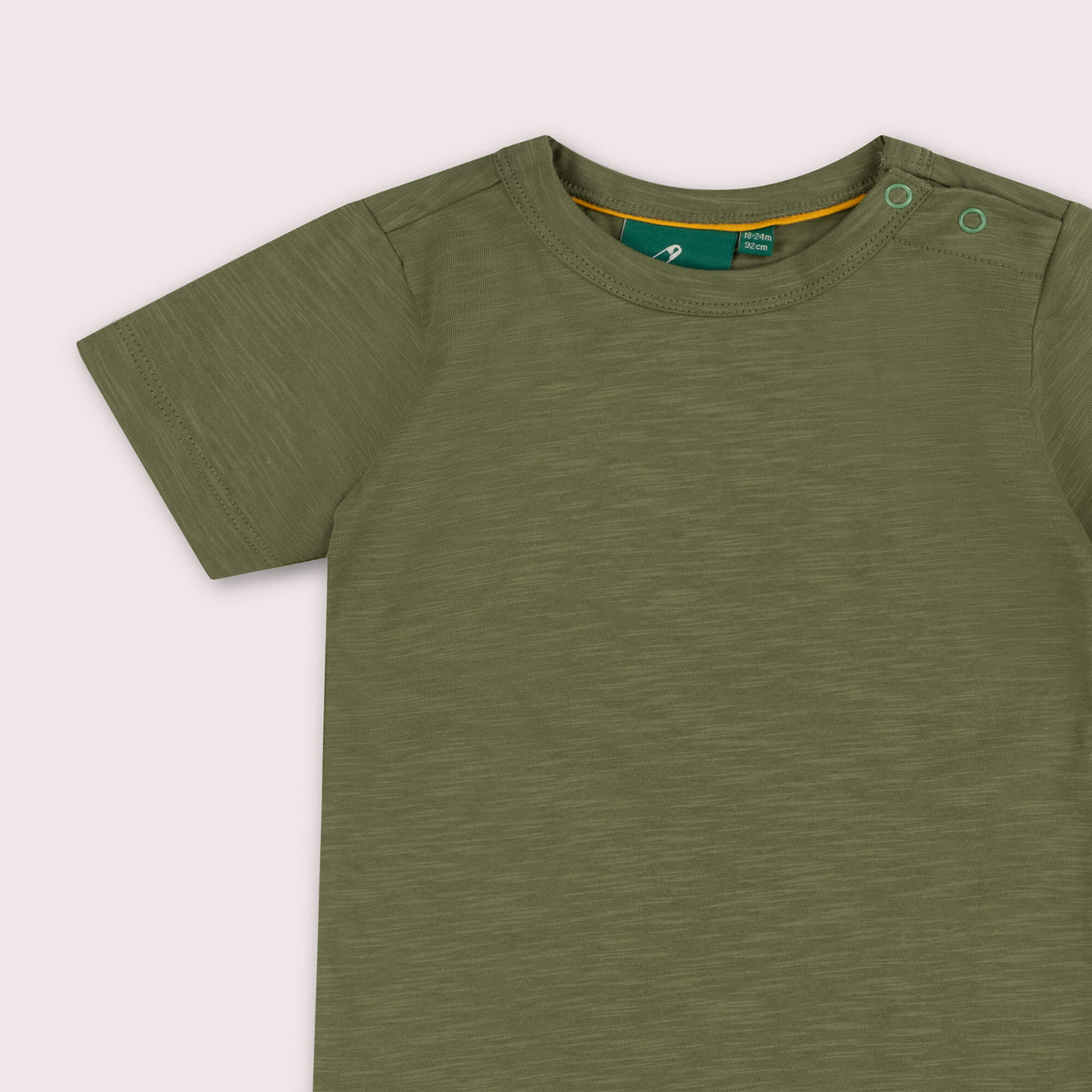 Chive Short Sleeve Popper T Shirt Green / 7-8y