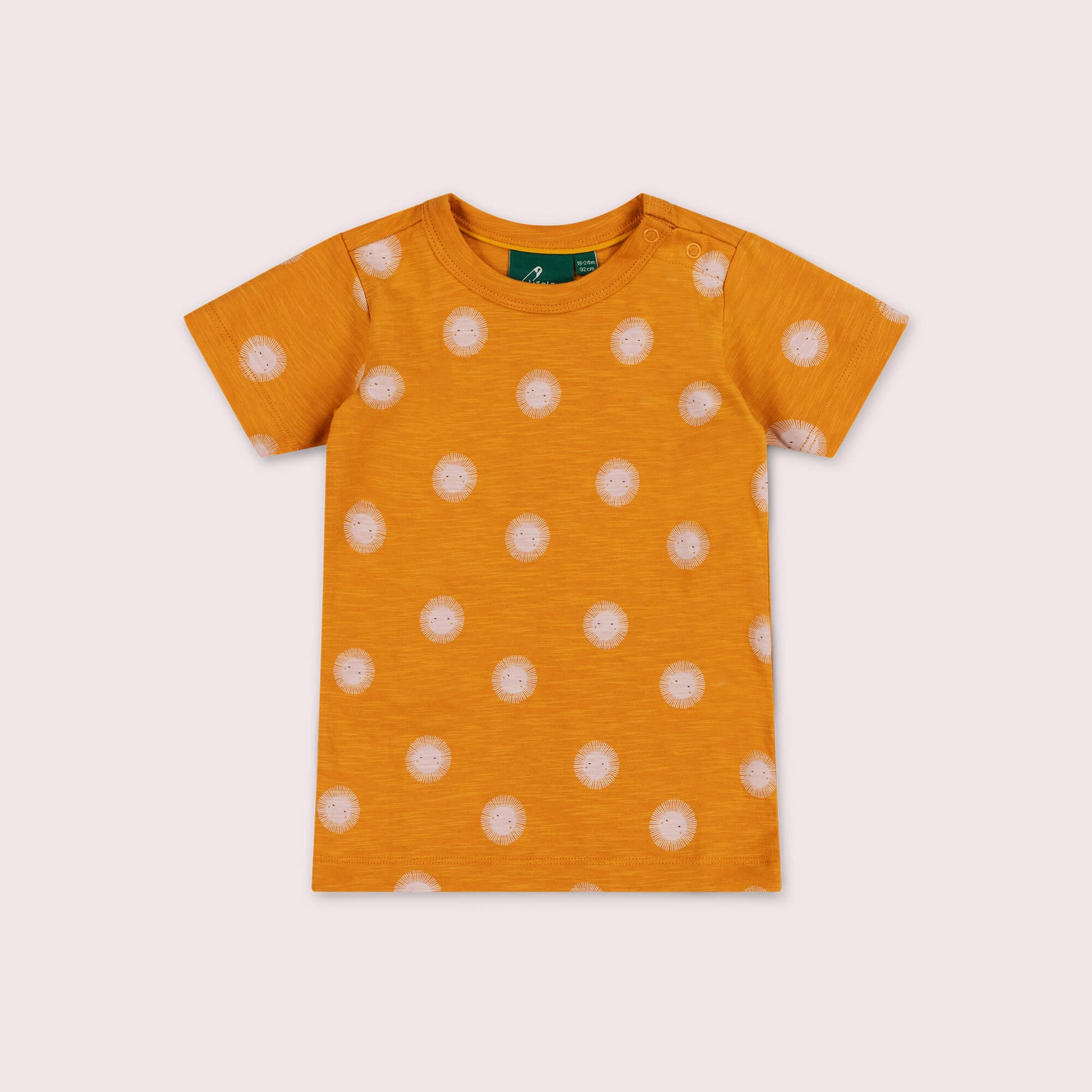 Sunshine Short Sleeve Popper T Shirt Gold / 7-8y