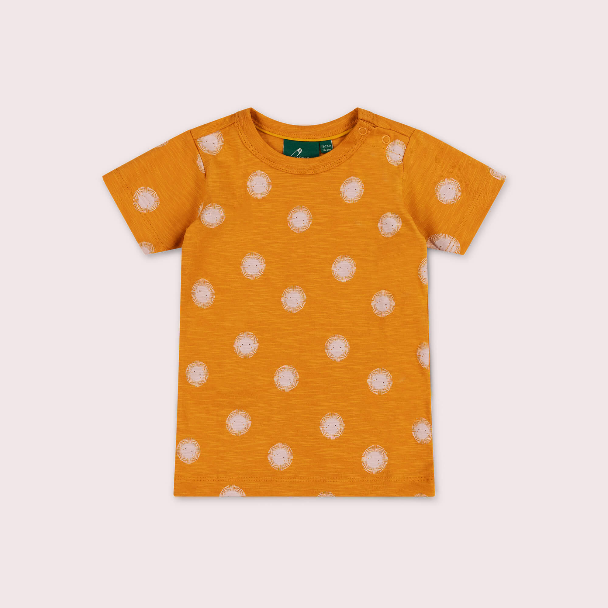 Sunshine Short Sleeve Popper T Shirt Gold / 7-8y