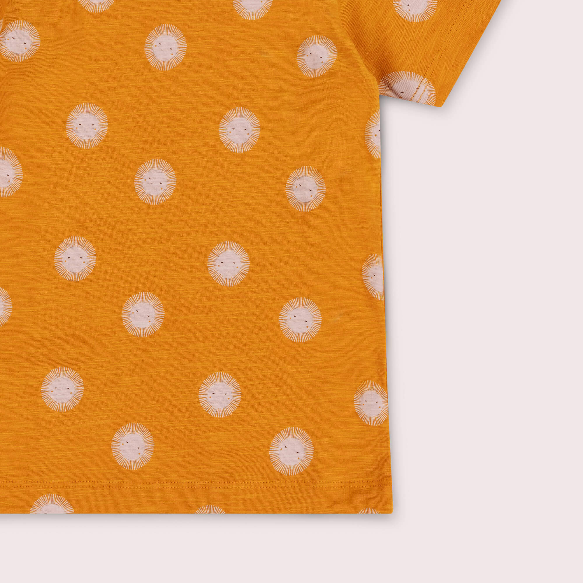Sunshine Short Sleeve Popper T Shirt Gold / 7-8y