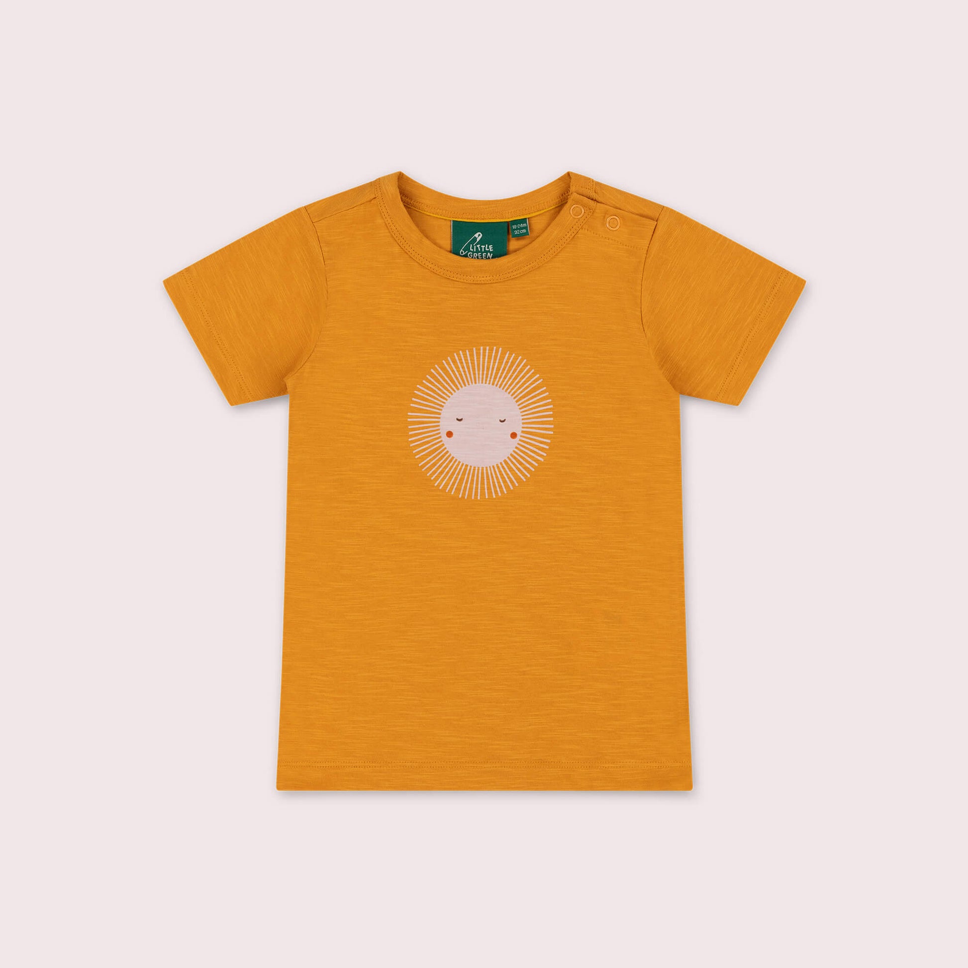 Sun Rays Short Sleeve Popper T Shirt Gold / 7-8y