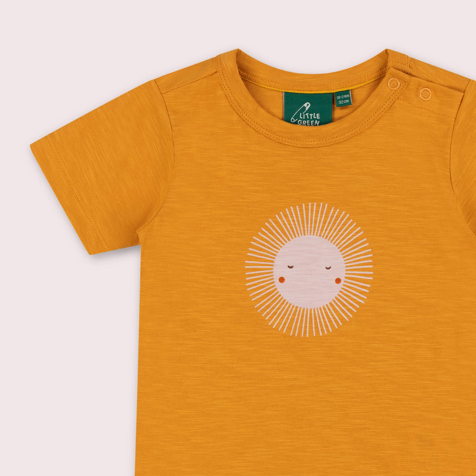 Sun Rays Short Sleeve Popper T Shirt Gold / 7-8y