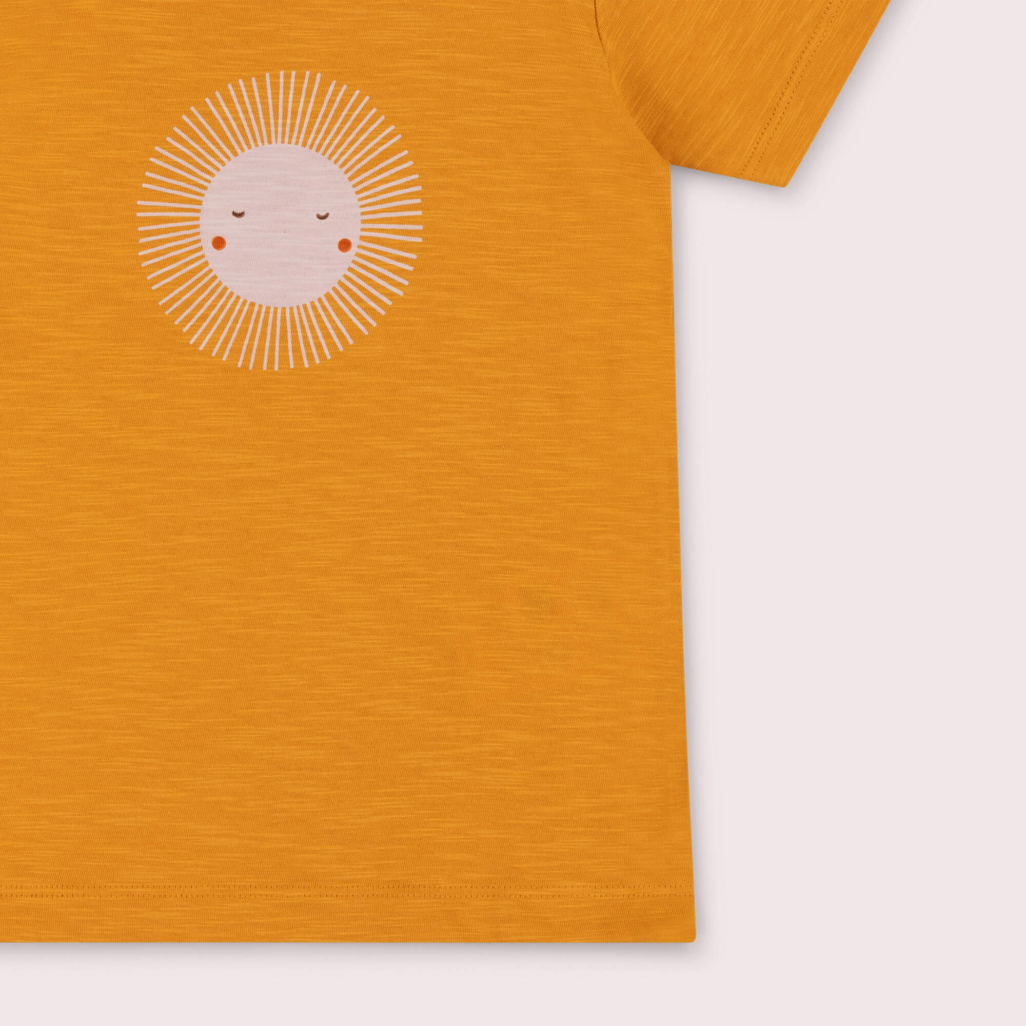 Sun Rays Short Sleeve Popper T Shirt Gold / 7-8y