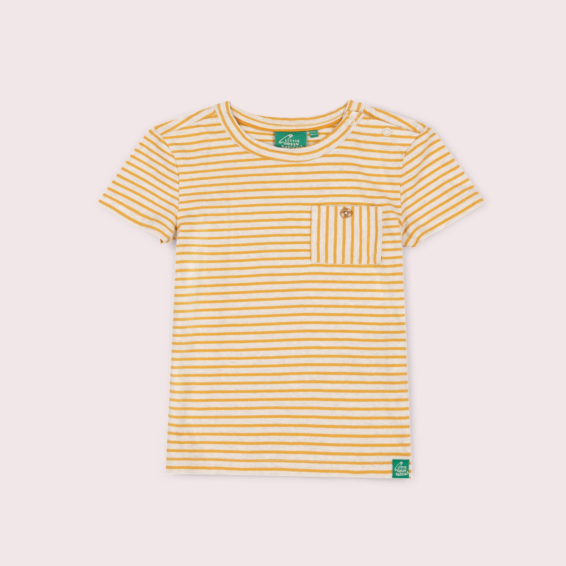 Yellow Striped Organic Essential T-Shirt Gold / 7-8y