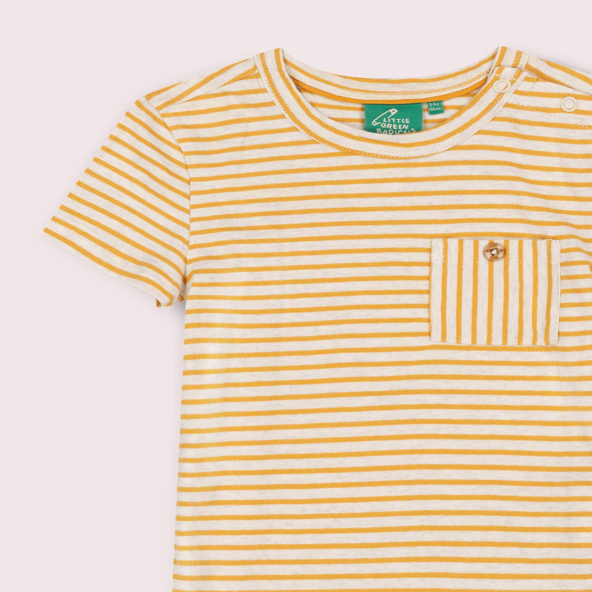 Yellow Striped Organic Essential T-Shirt Gold / 7-8y