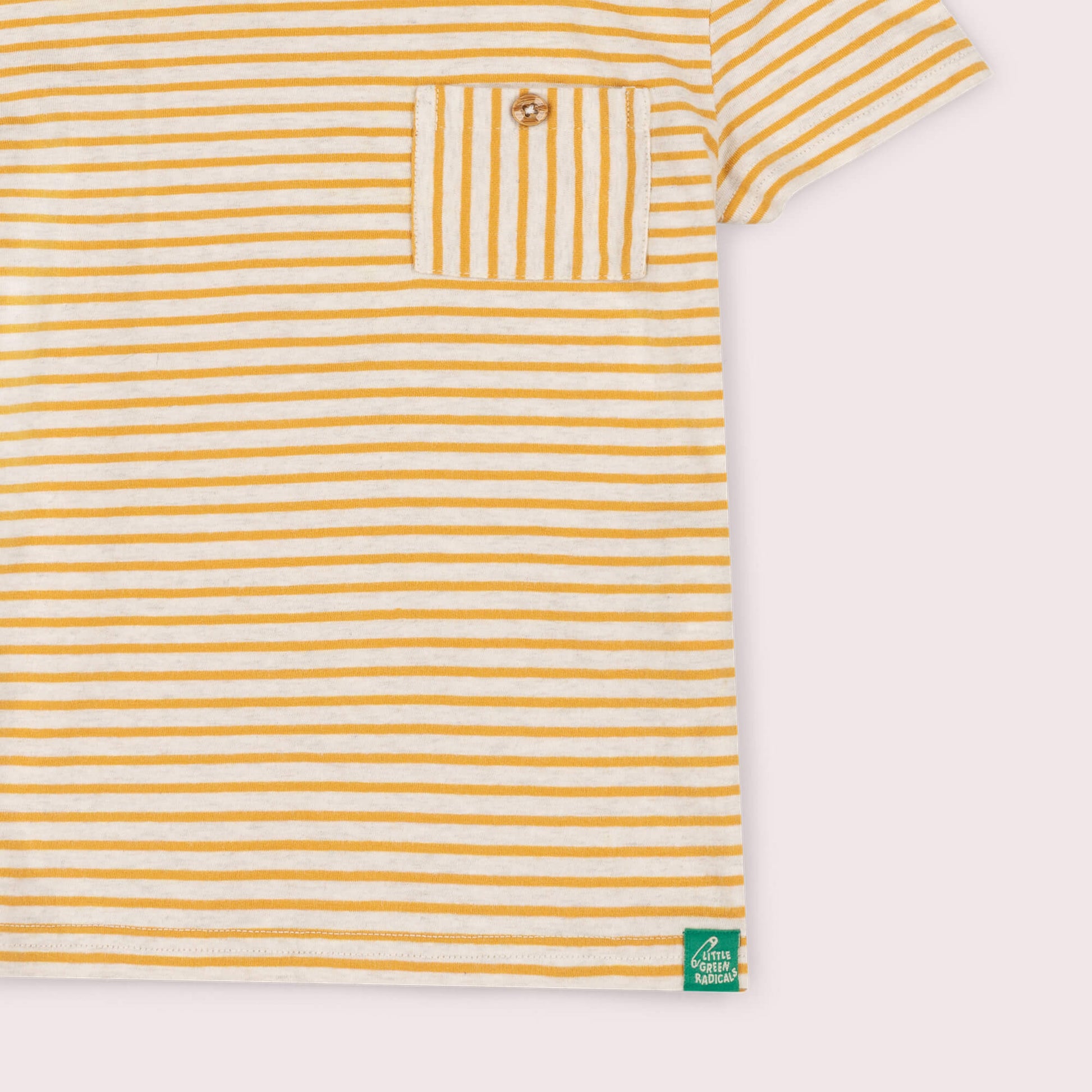 Yellow Striped Organic Essential T-Shirt Gold / 7-8y