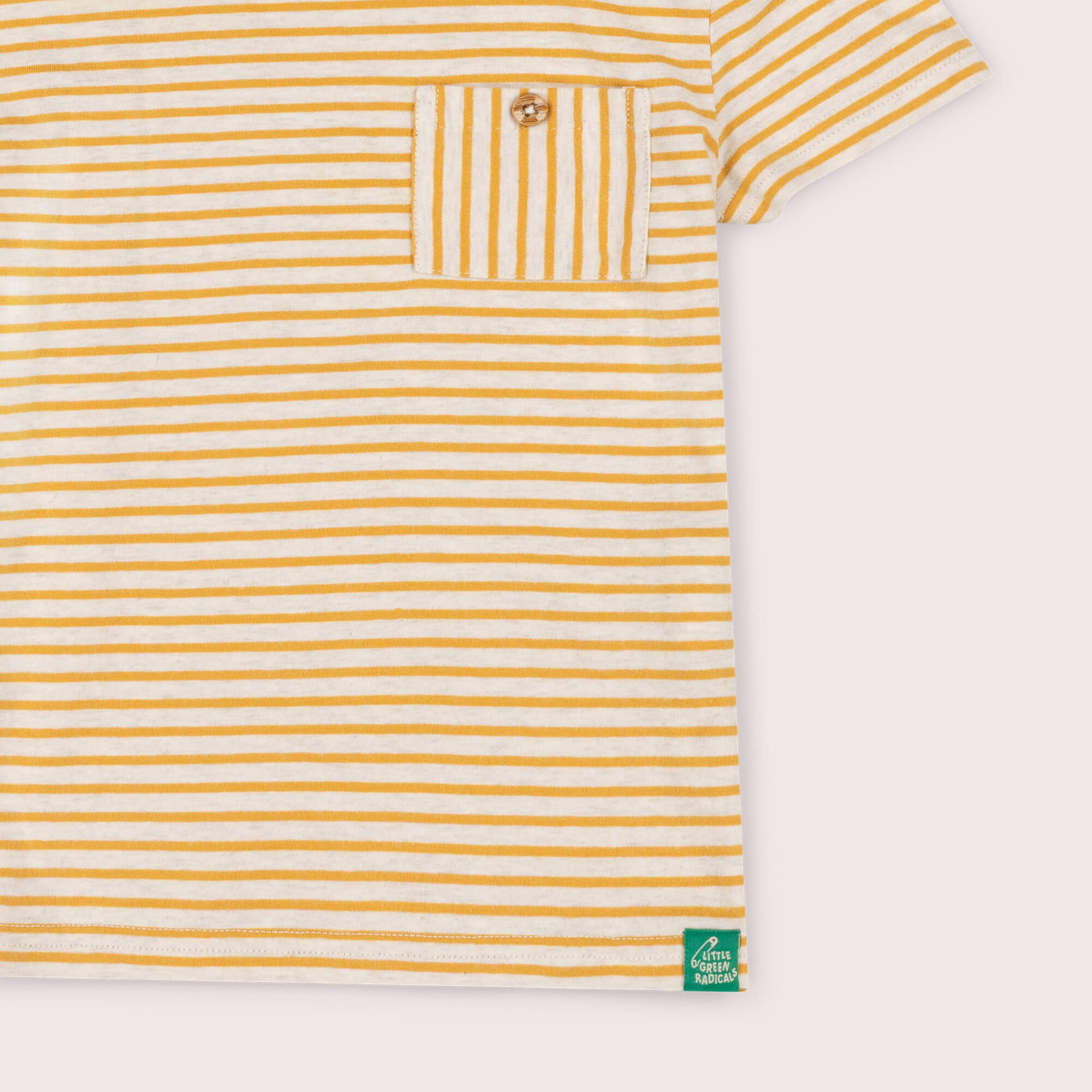 Yellow Striped Organic Essential T-Shirt Gold / 7-8y