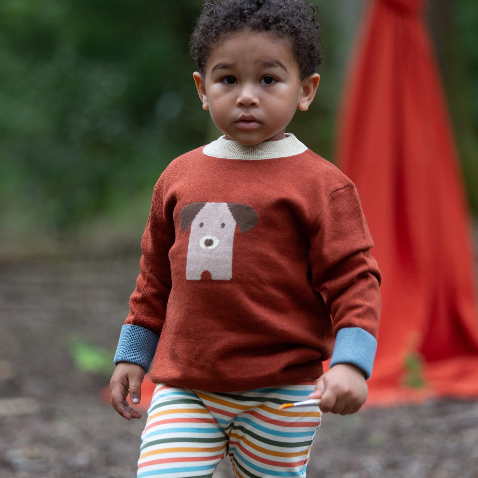Paws Knitted Jumper Orange / 7-8y