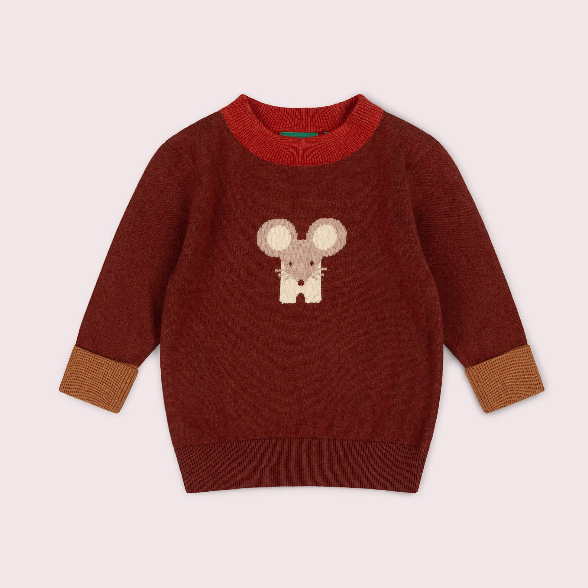 Little Mouse Knitted Jumper Brown / 7-8y