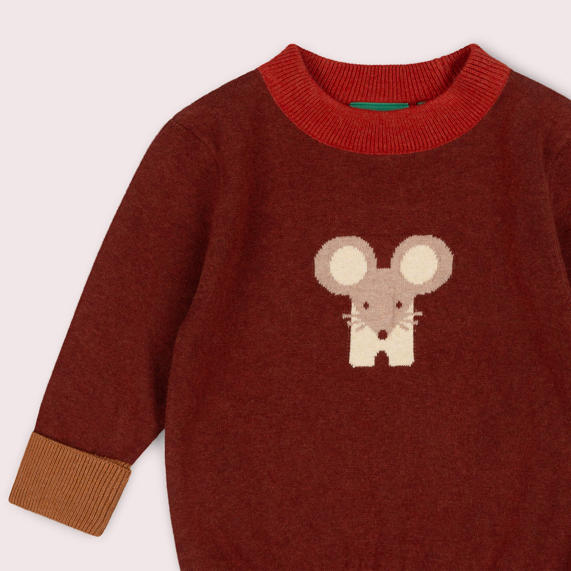 Little Mouse Knitted Jumper Brown / 7-8y