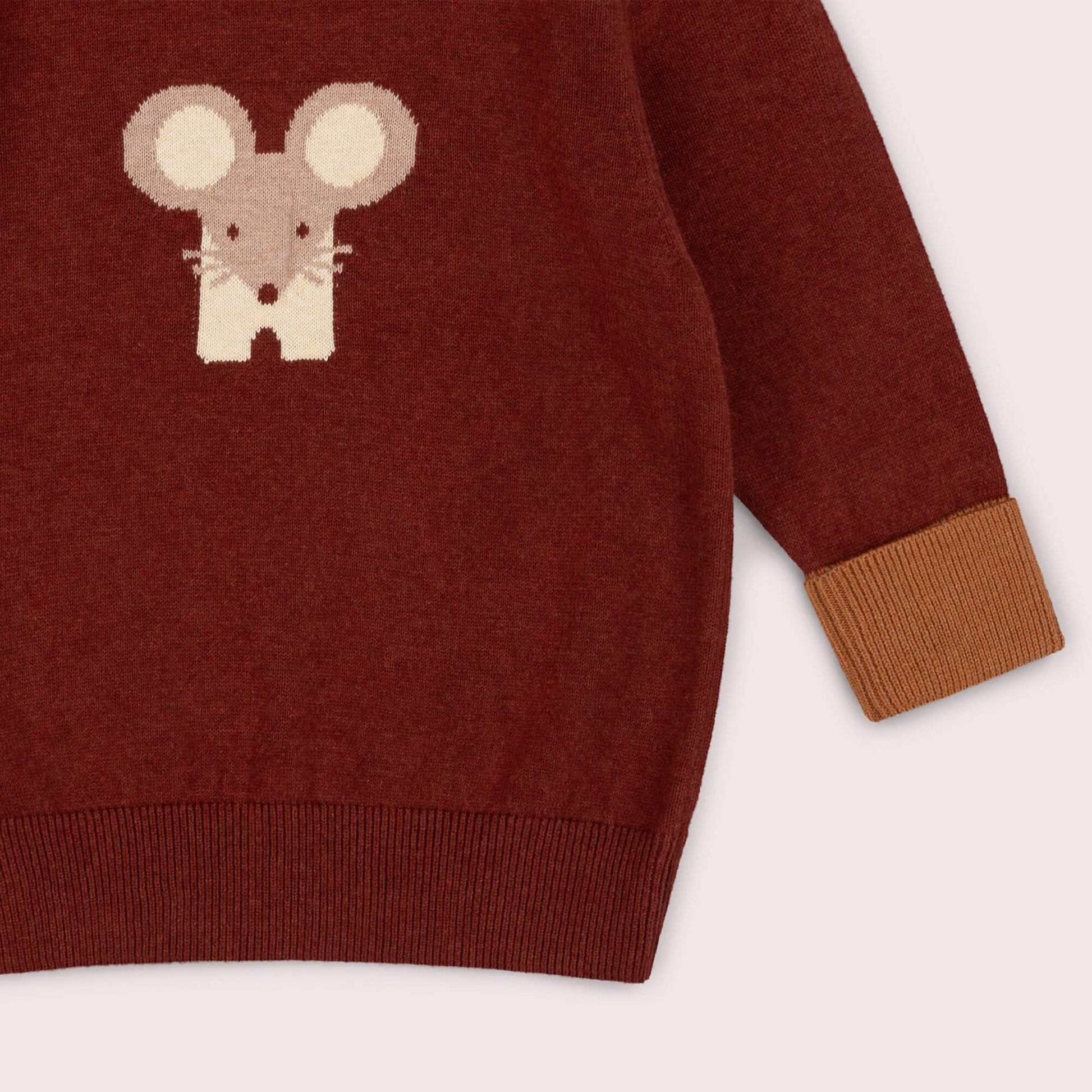 Little Mouse Knitted Jumper Brown / 7-8y