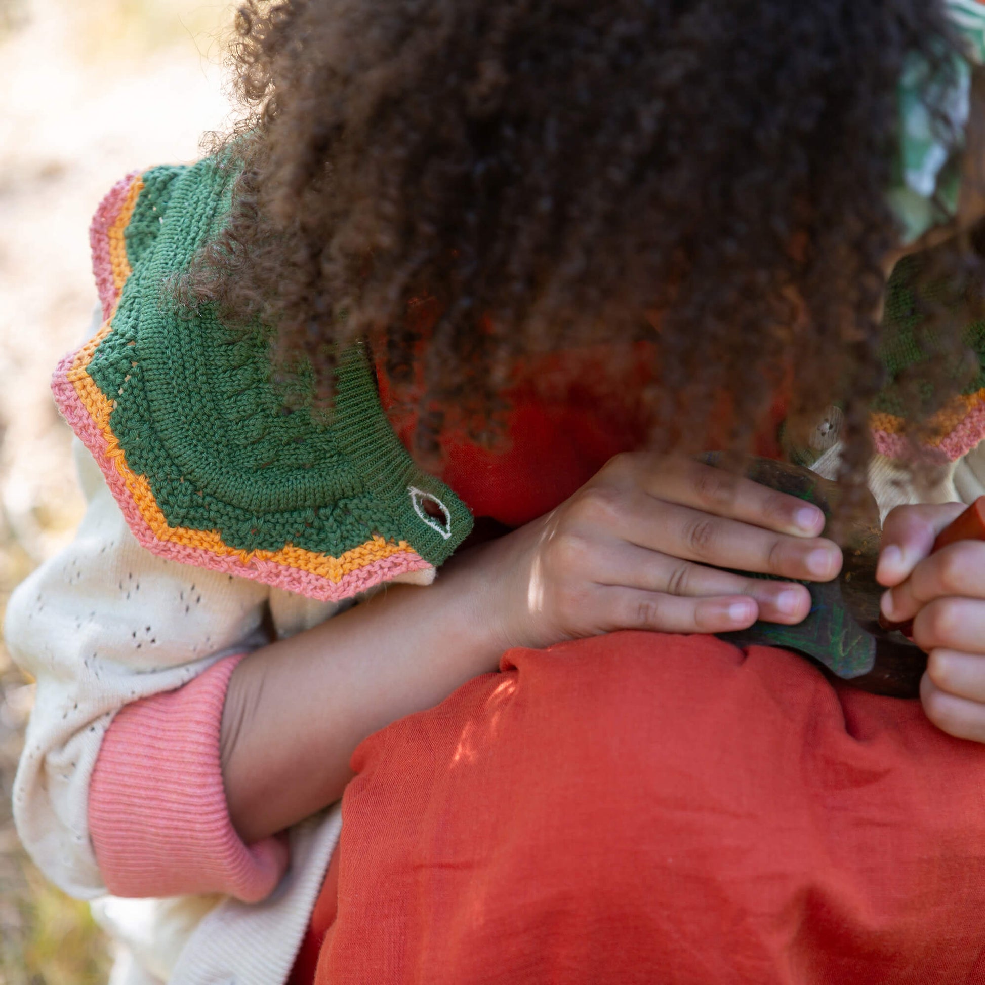 Oatmeal Pointelle Knitted Cardigan Oatmeal / 7-8y