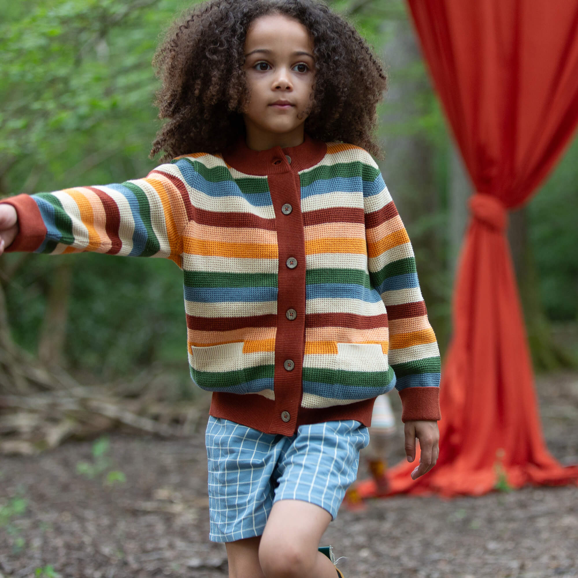 Rainbow Days Knitted Cardigan Multi / 7-8y