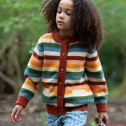 Rainbow Days Knitted Cardigan Multi / 7-8y