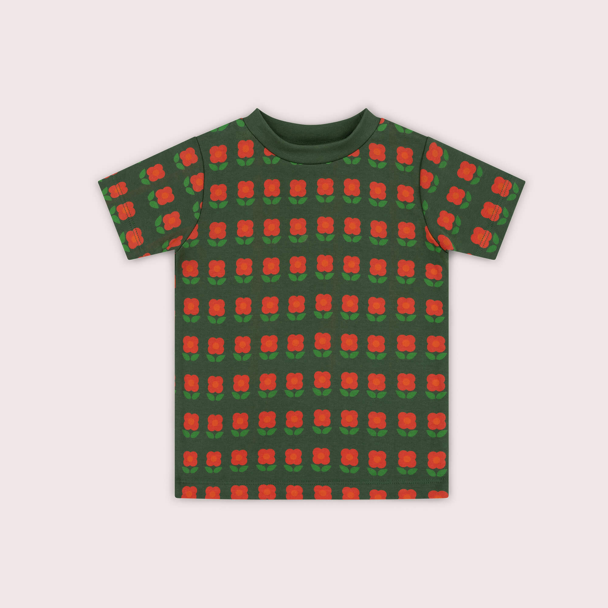 Tigerlily Flowers Short Sleeve T Shirt Green / 7-8y