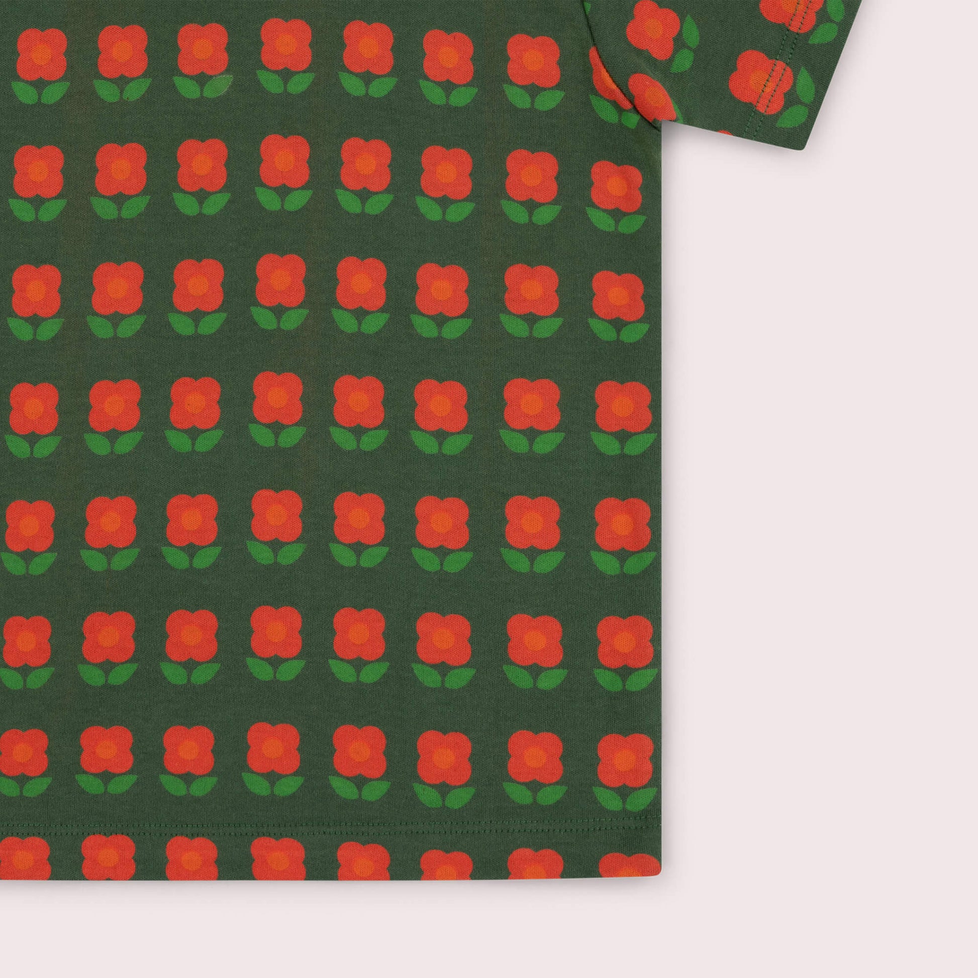 Tigerlily Flowers Short Sleeve T Shirt Green / 7-8y