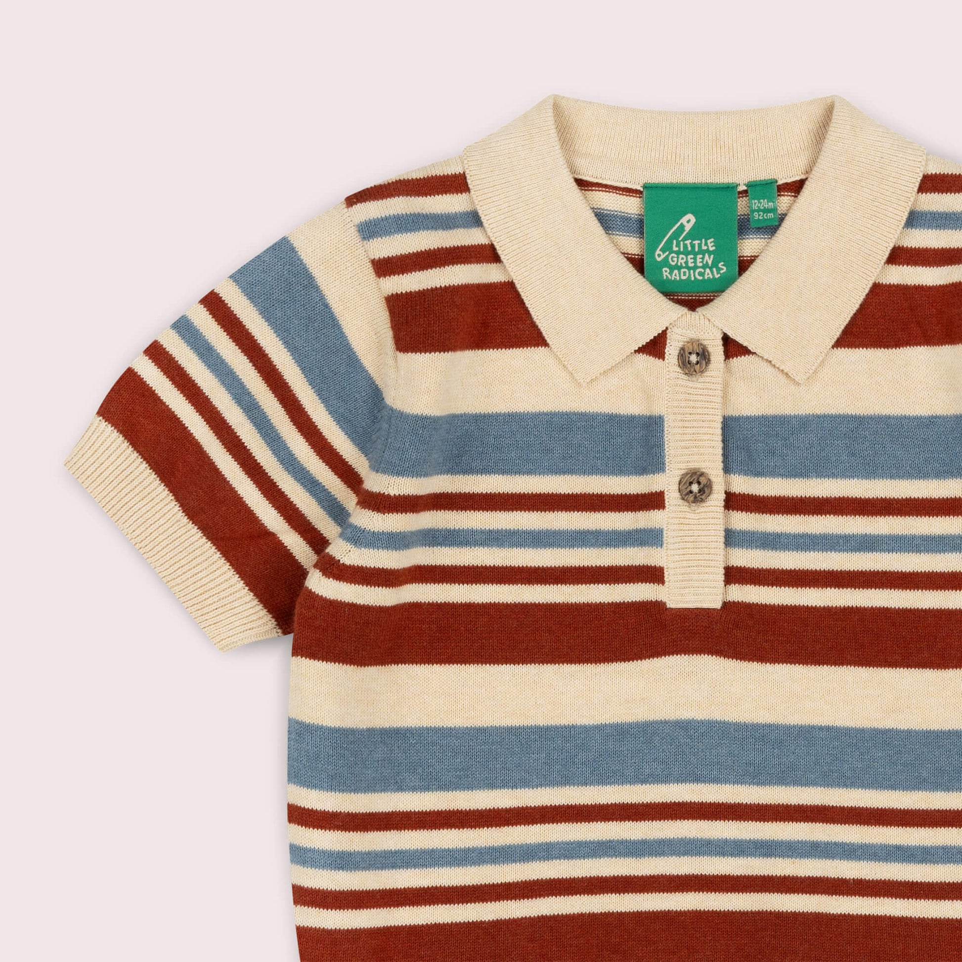 Nautical Striped Short Sleeve Knitted Top Multi / 7-8y
