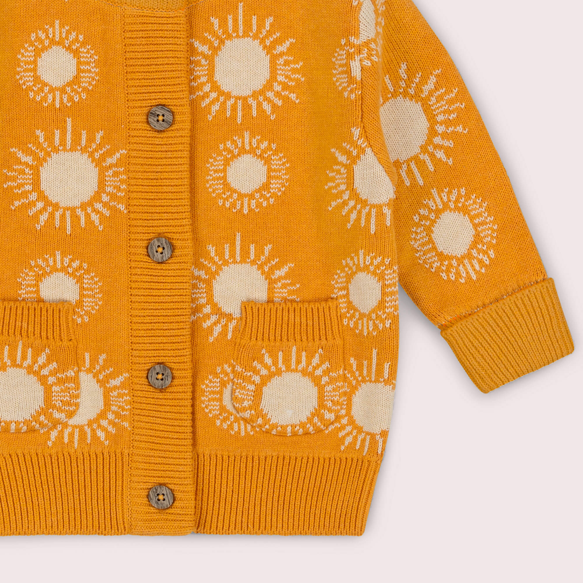 Sunshine Knitted Cardigan Gold / 7-8y