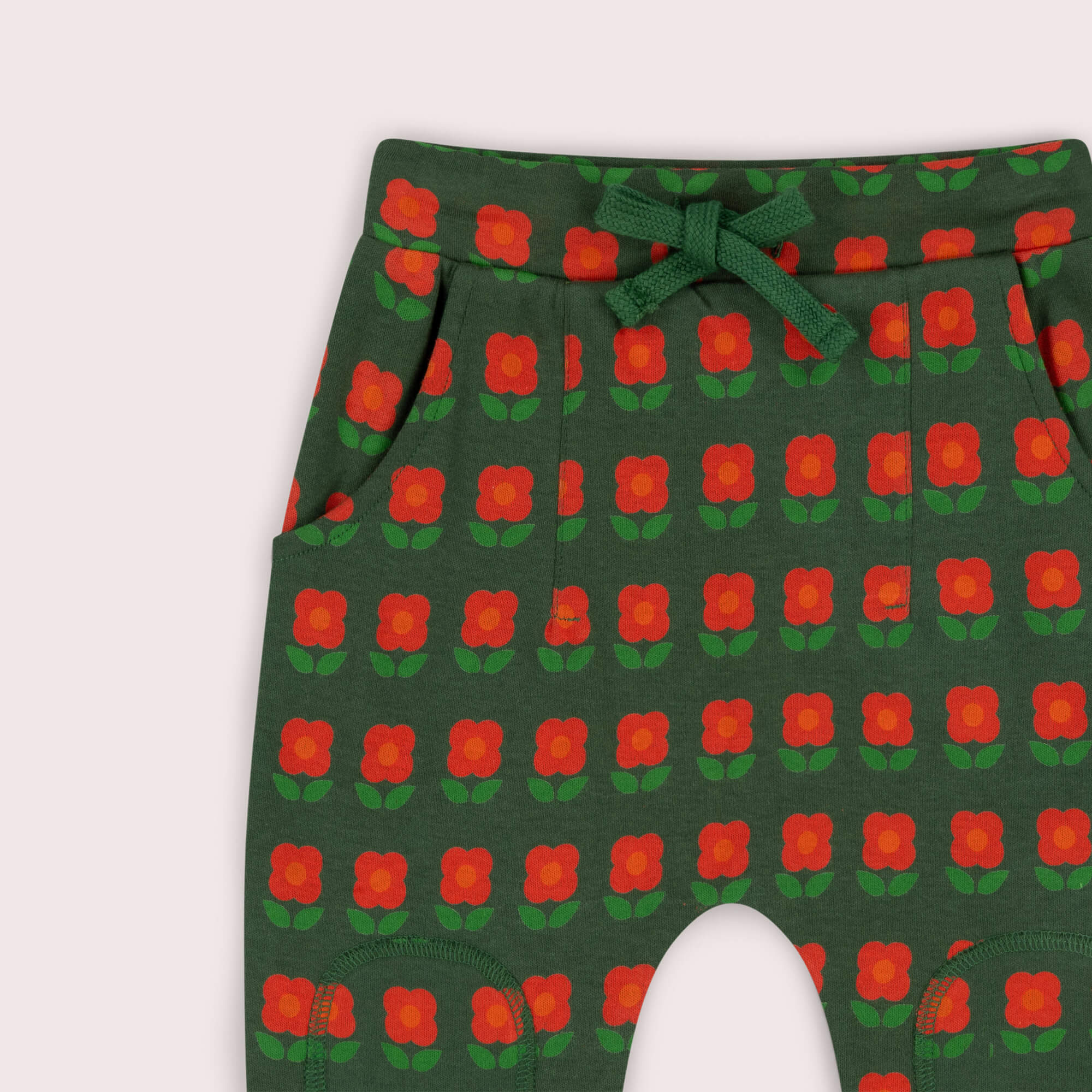 Tigerlily Flowers Organic Comfy Joggers Green / 7-8y