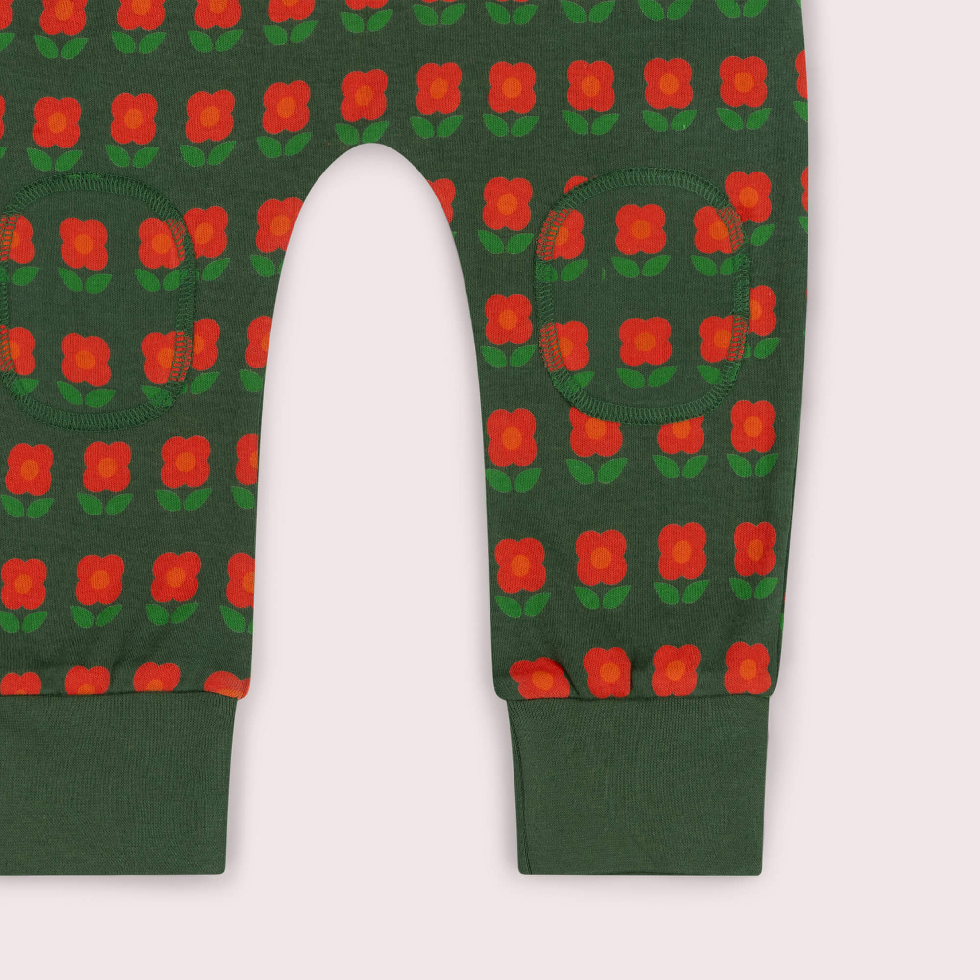 Tigerlily Flowers Organic Comfy Joggers Green / 7-8y