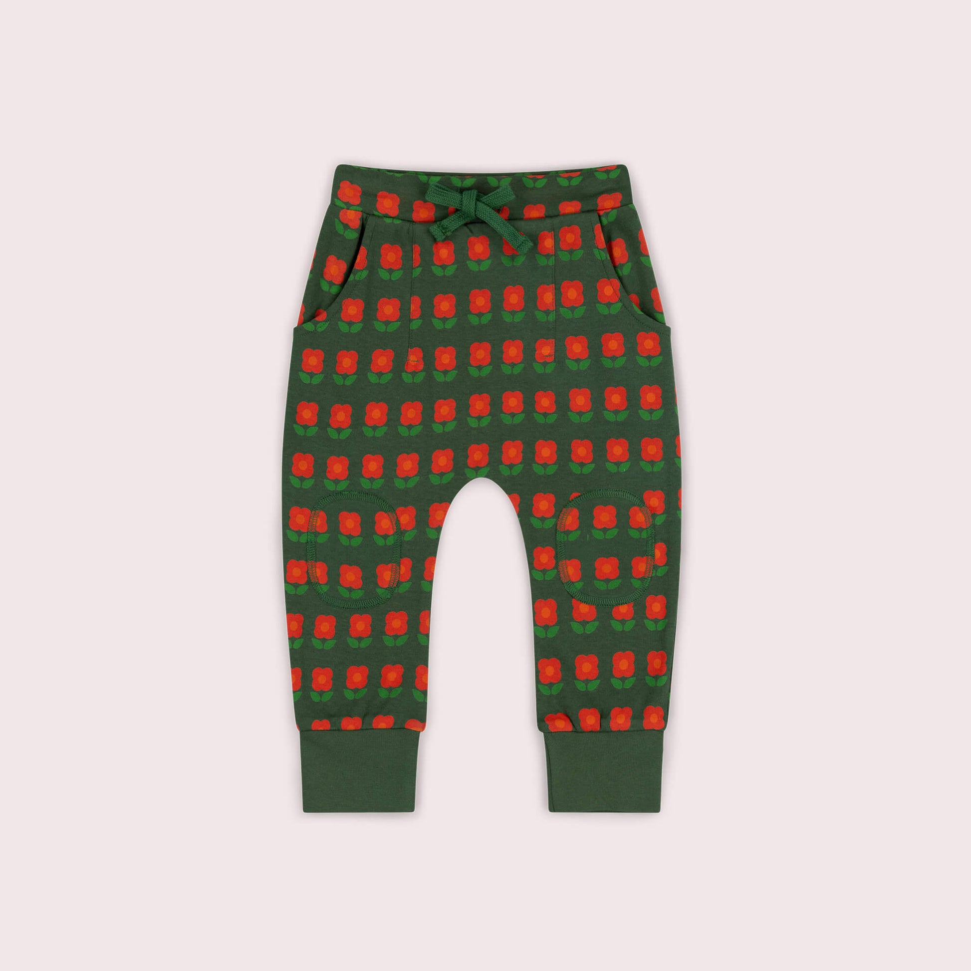 Tigerlily Flowers Organic Comfy Joggers Green / 7-8y