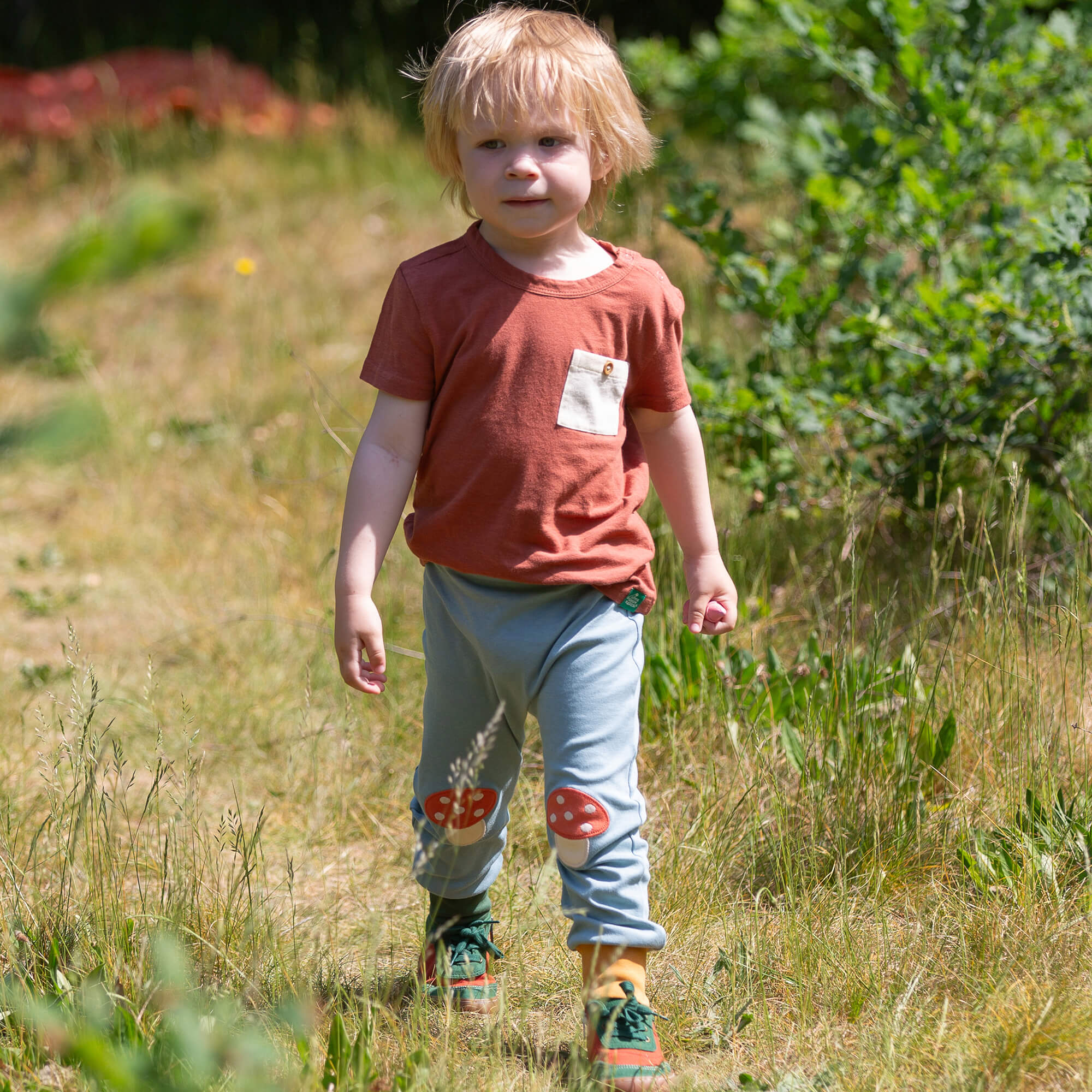 Blue Toadstools Knee Patch Striped Joggers Blue / 5-6y