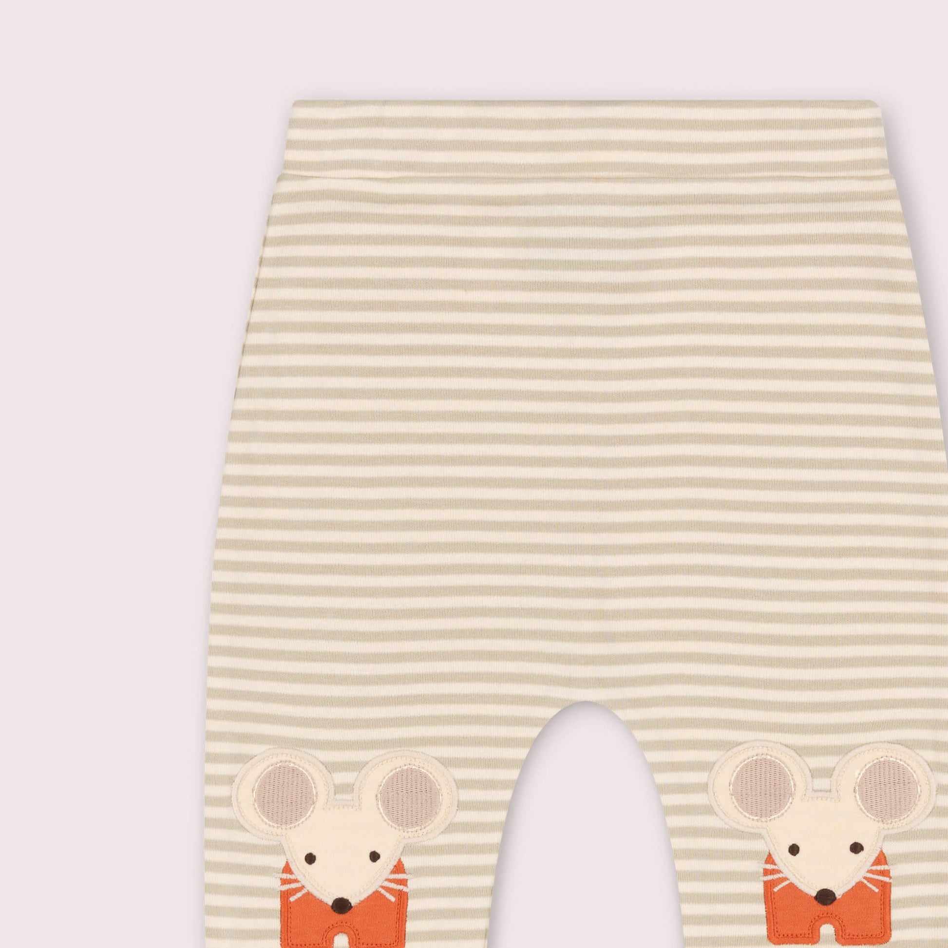 Little Mouse Knee Patch Striped Joggers Pink / 5-6y