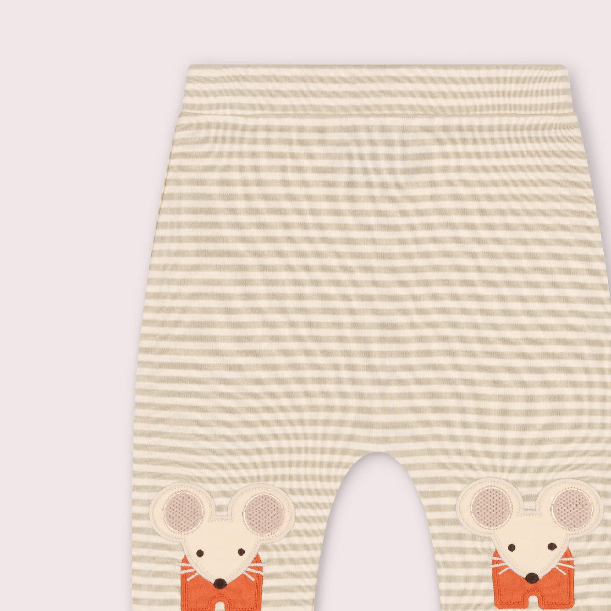 Little Mouse Knee Patch Striped Joggers Pink / 5-6y