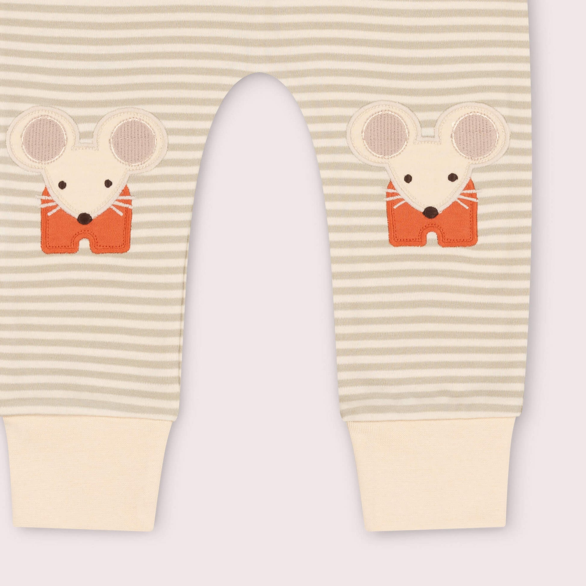 Little Mouse Knee Patch Striped Joggers Pink / 5-6y