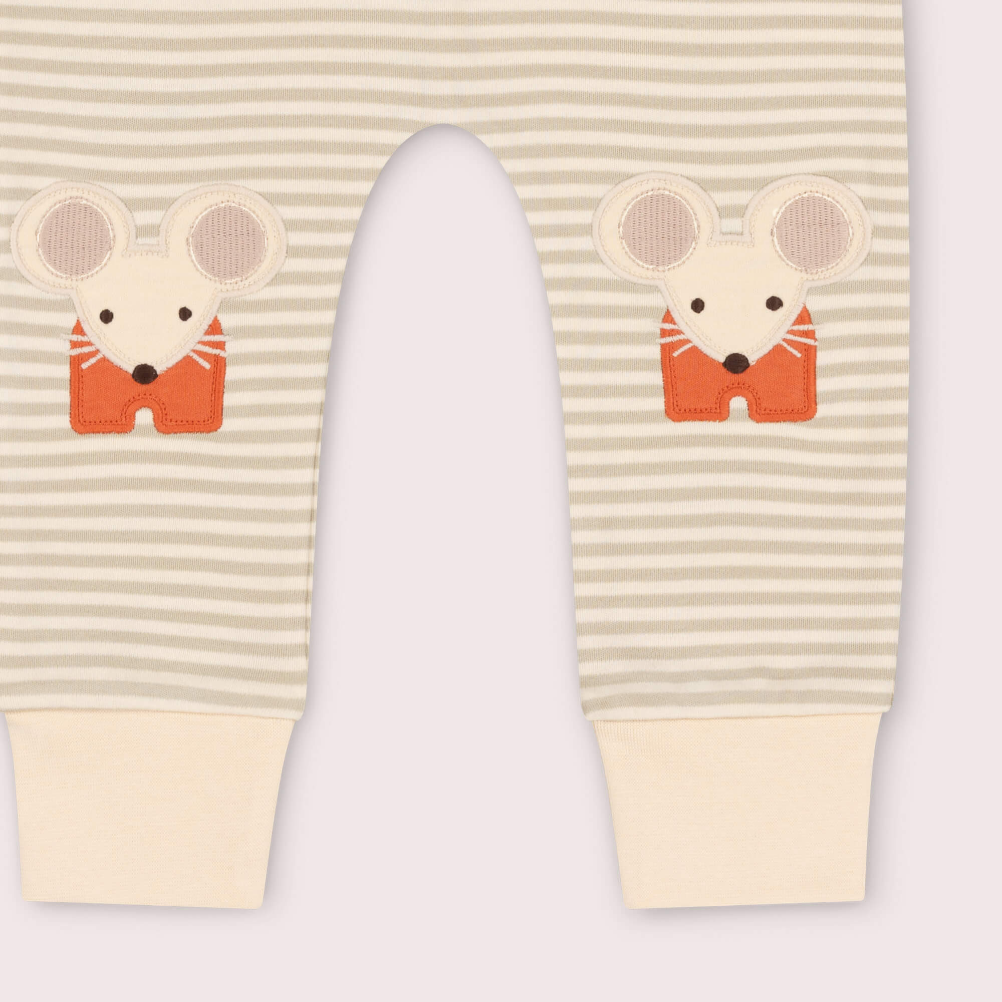 Little Mouse Knee Patch Striped Joggers Pink / 5-6y