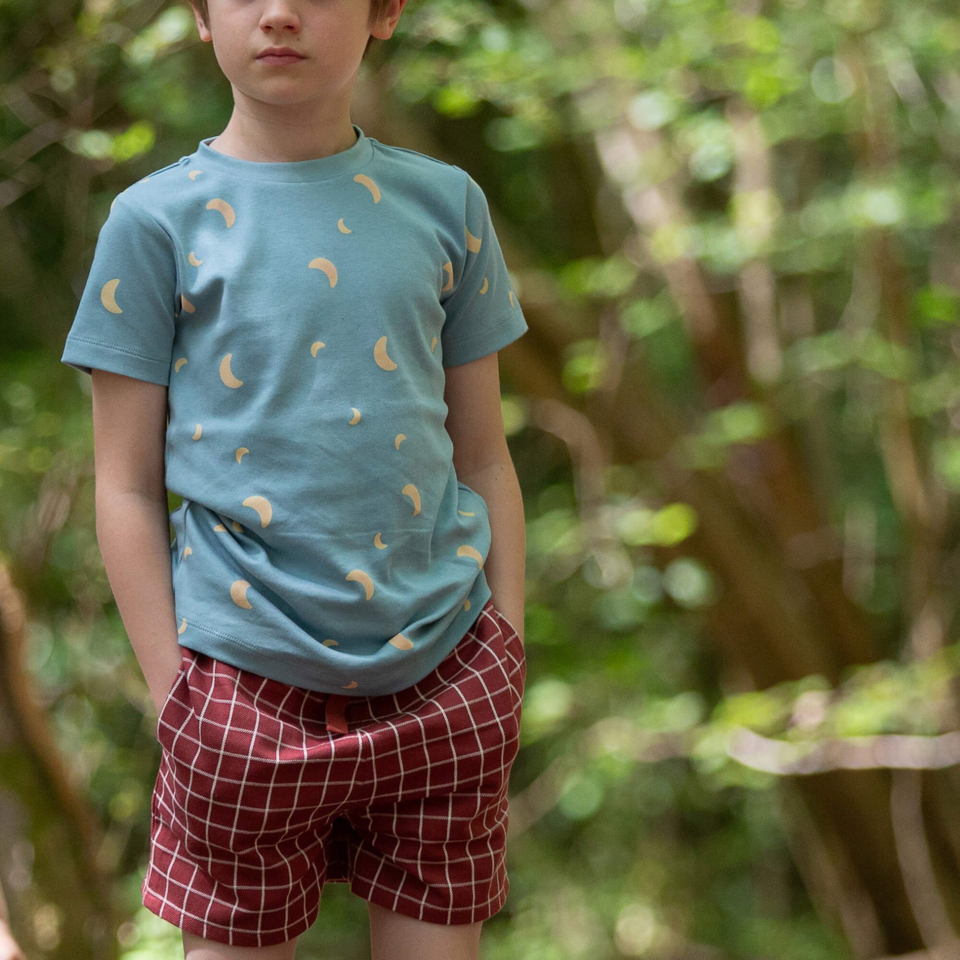 Ginger Check By The Sea Shorts Orange / 7-8y