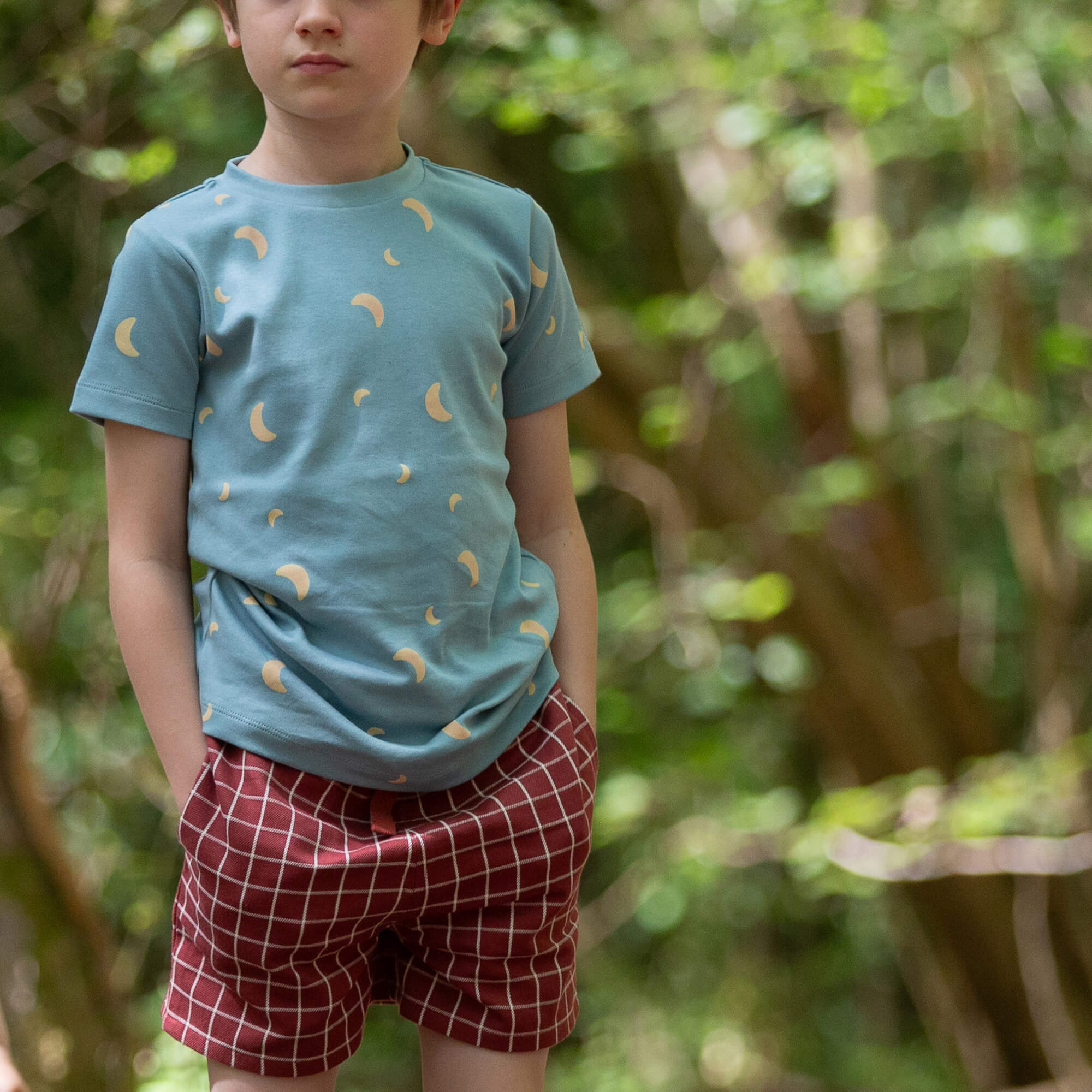 Ginger Check By The Sea Shorts Orange / 7-8y