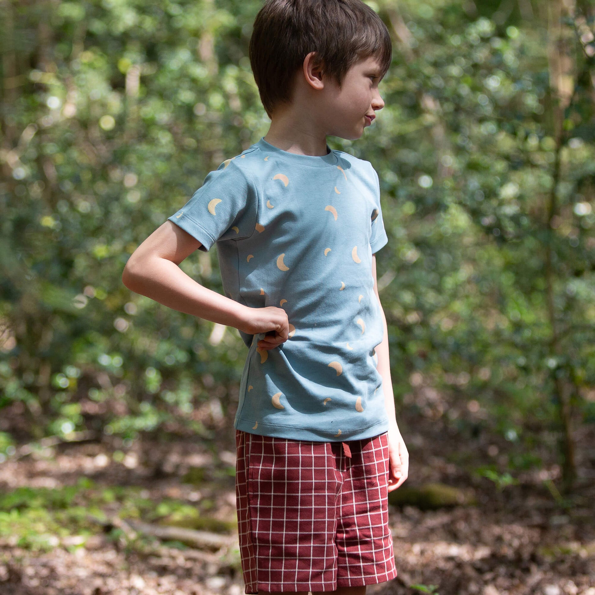 Ginger Check By The Sea Shorts Orange / 7-8y